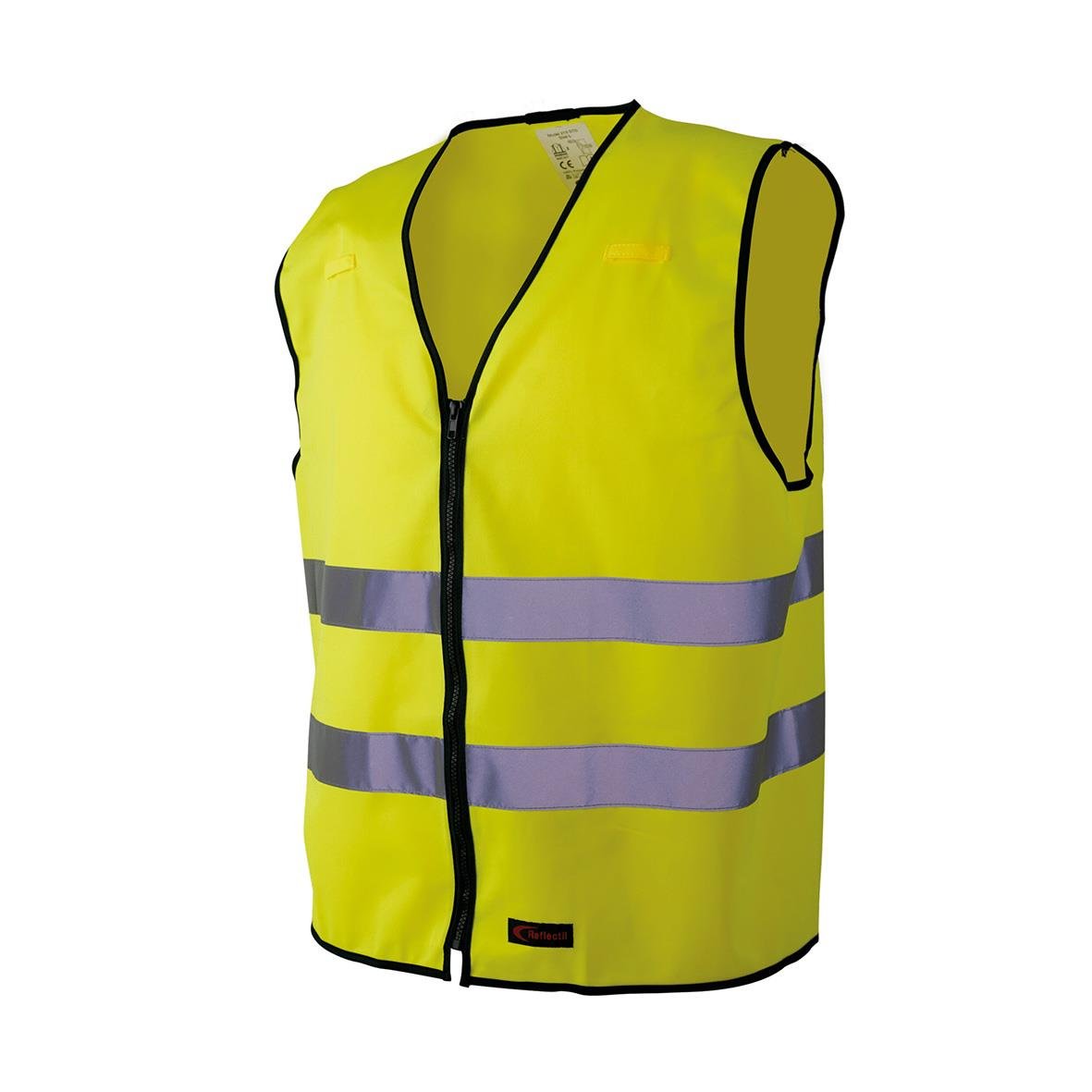 Varselväst Reflectil 213 gul med dragkedja och reflexband, storlek 2XS