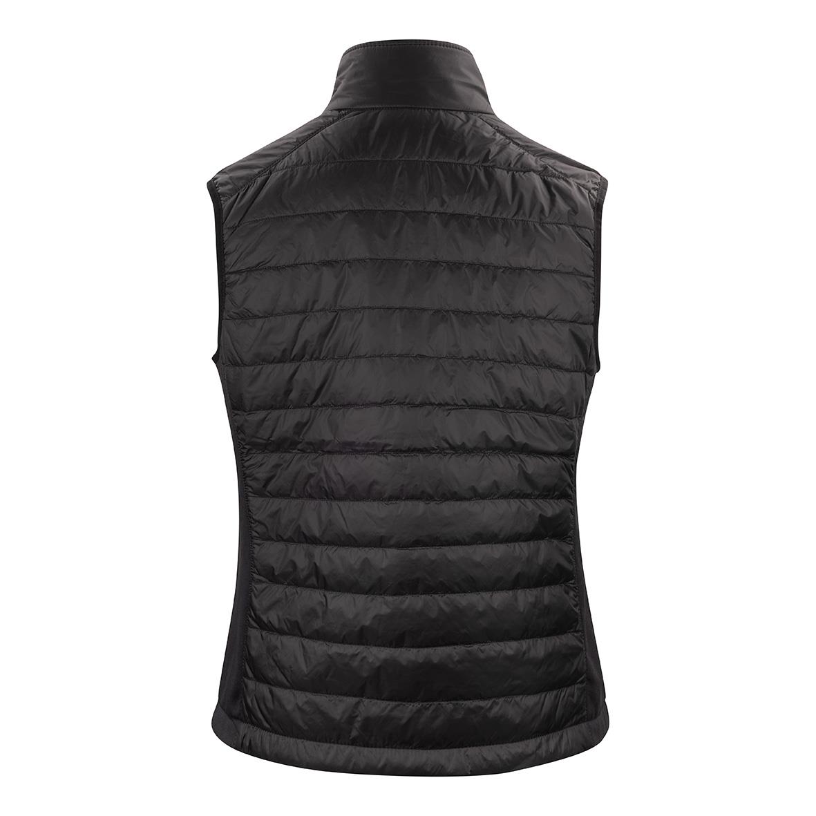Svart väst med vadderad design och ståkrage, XS storlek