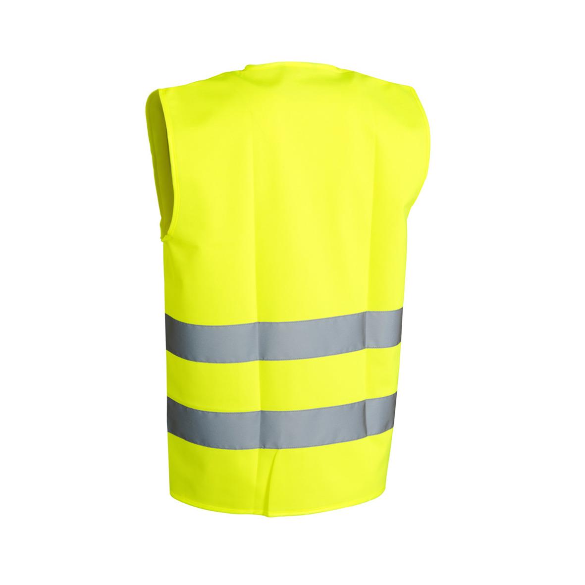 Varselväst i fluorescerande gult med två reflekterande band, storlek 2XS/XS