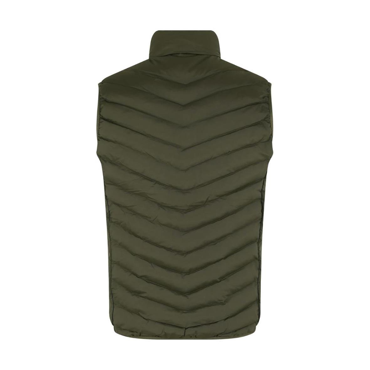 Olivgrön väst i XL storlek med quiltad design och hög krage