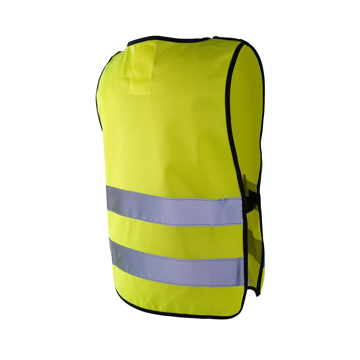 Gul varselväst för barn med reflexband, storlek XXS, säkerhetsväst för synlighet