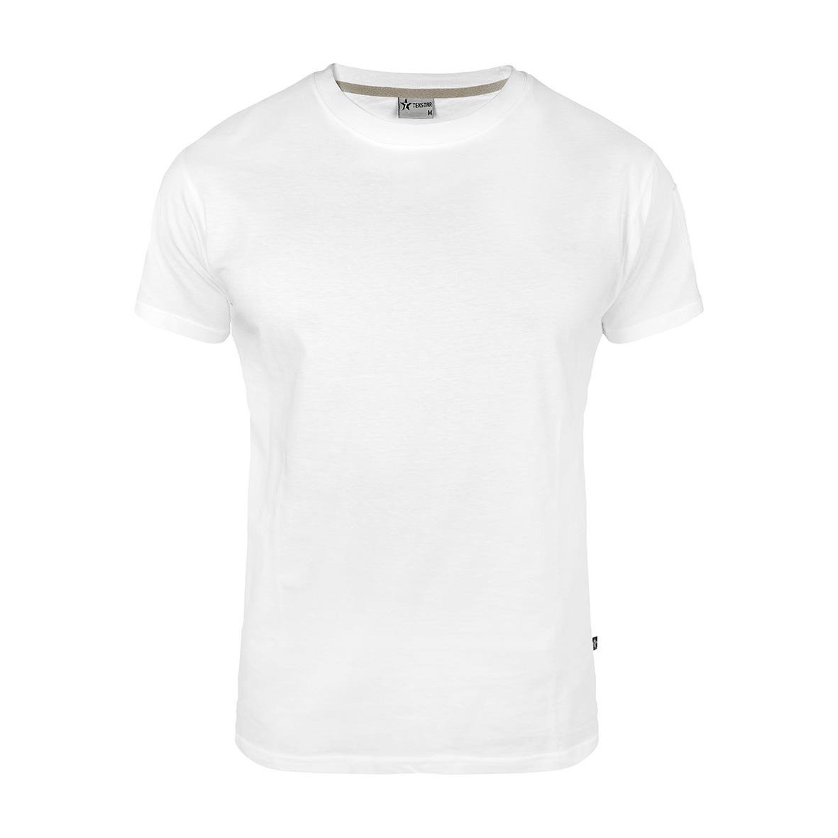 Vit T-shirt Texstar TS13 i storlek XXS