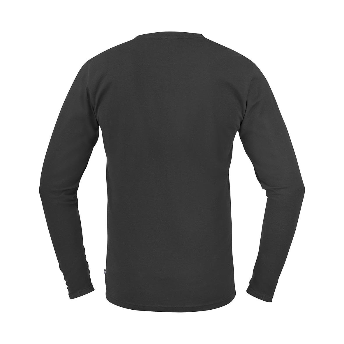 Svart långärmad T-shirt Texstar TS17 i storlek S sett bakifrån