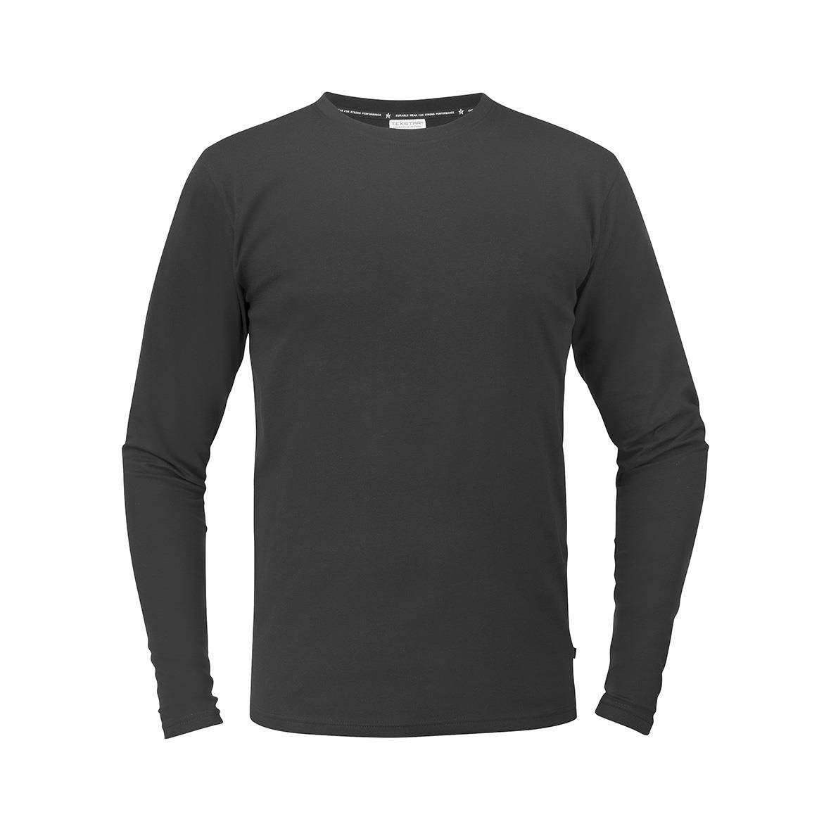 Svart långärmad T-shirt Texstar TS17 i storlek L