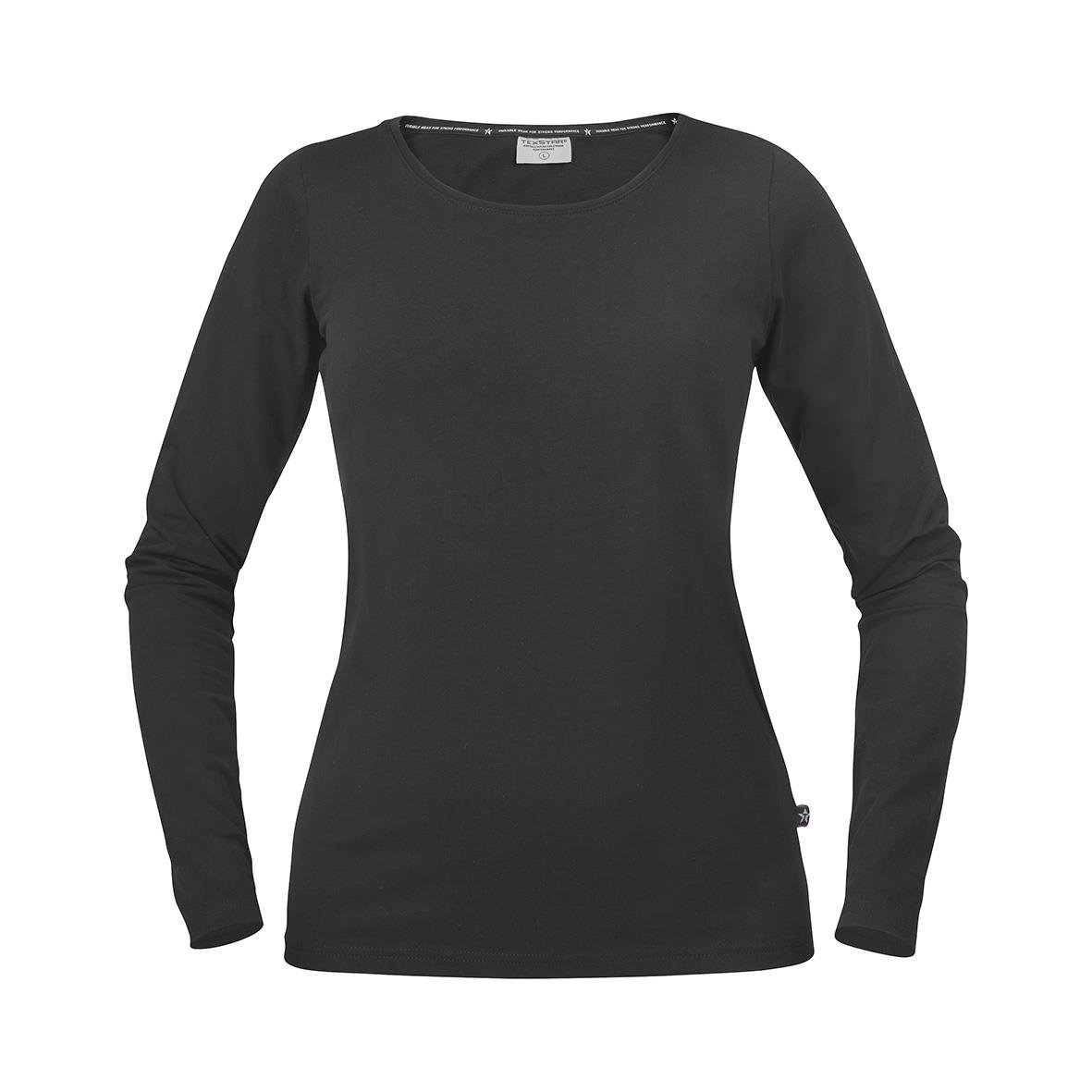 Svart dam T-shirt Texstar WT17 i storlek S