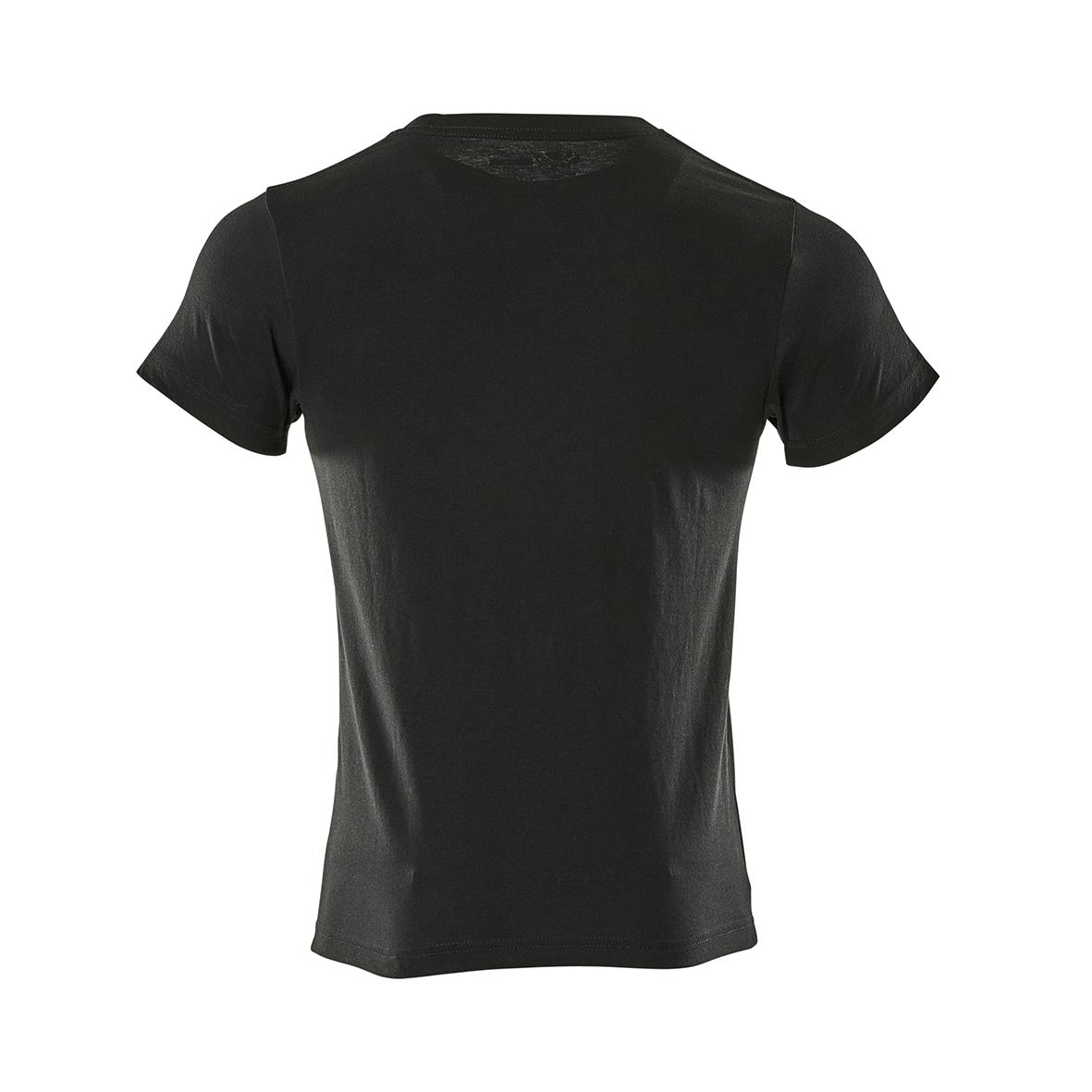 Svart T-shirt i djup svart färg, liten storlek XS