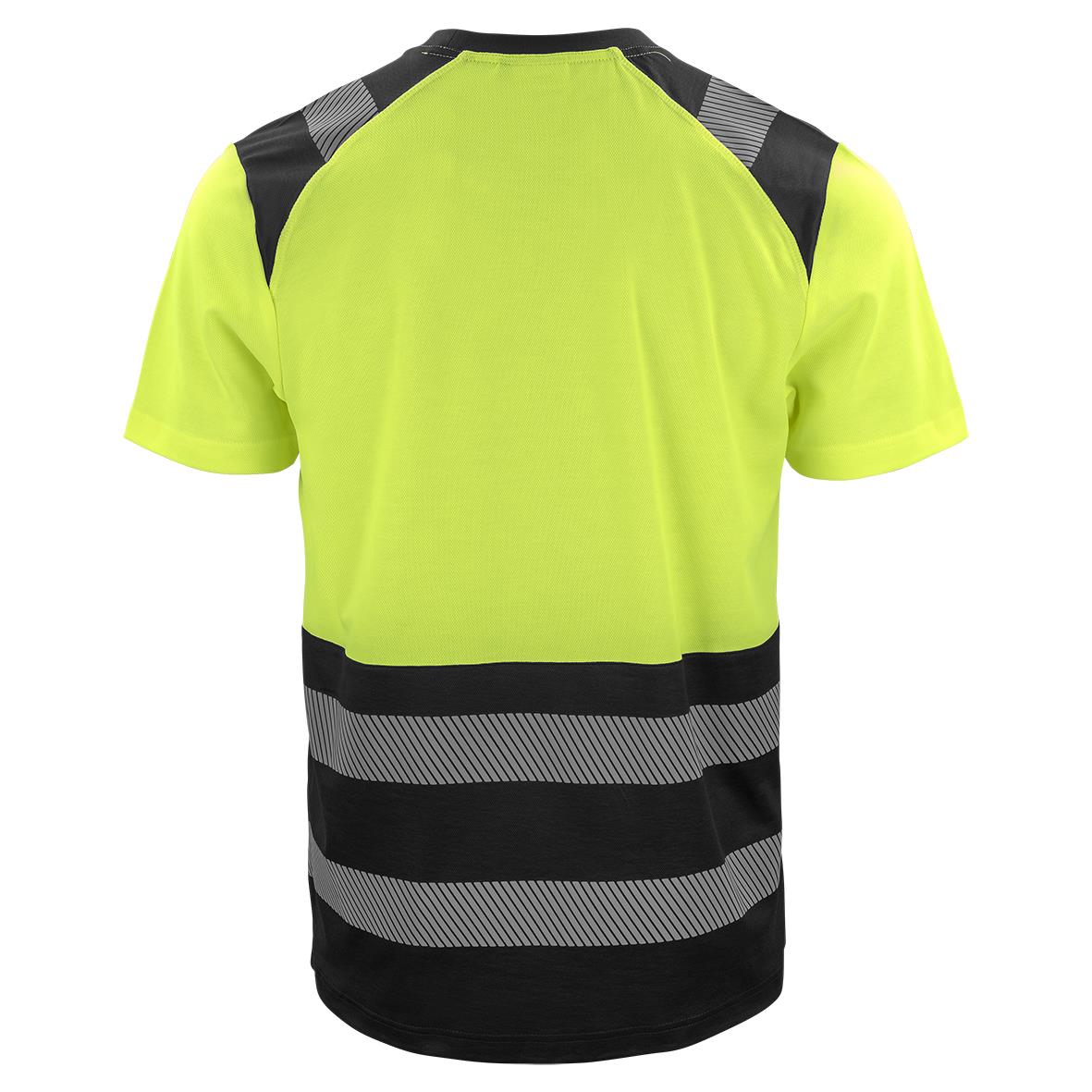 T-shirt Texstar TS22 varselgul och svart, storlek 4XL, med reflexdetaljer