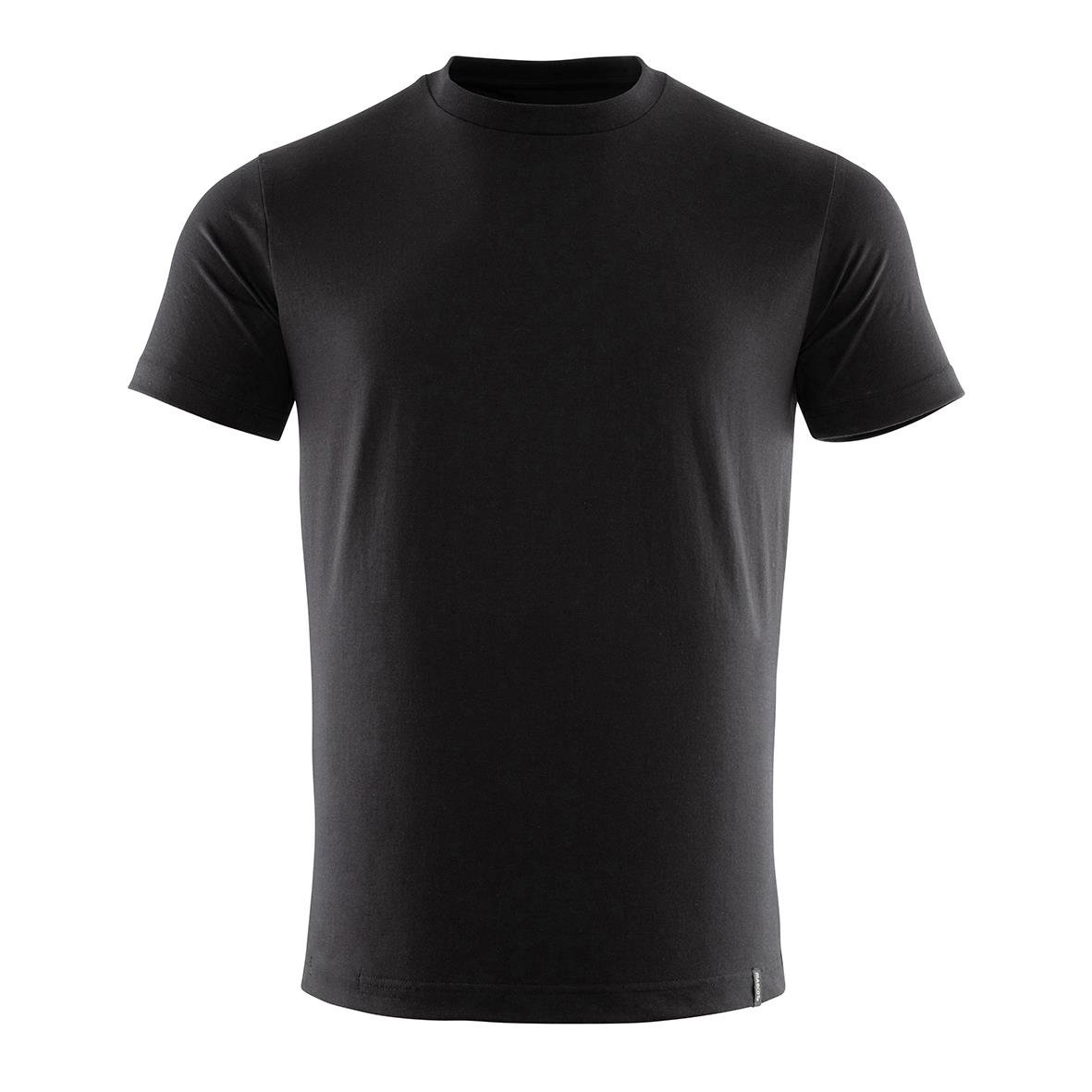 Svart T-shirt i storlek XS med rund hals och korta ärmar