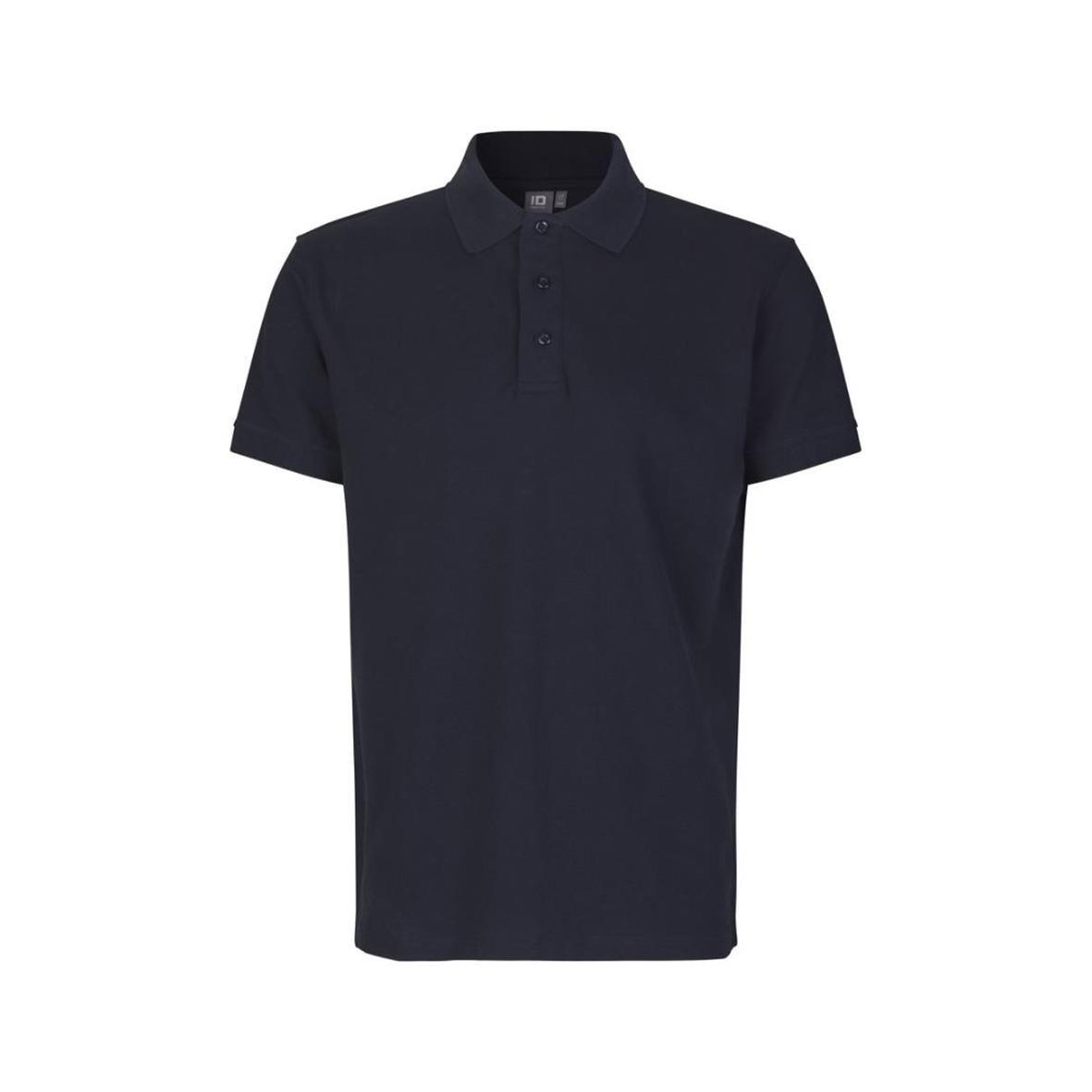 Marin S marinblå pikétröja med krage och knappar