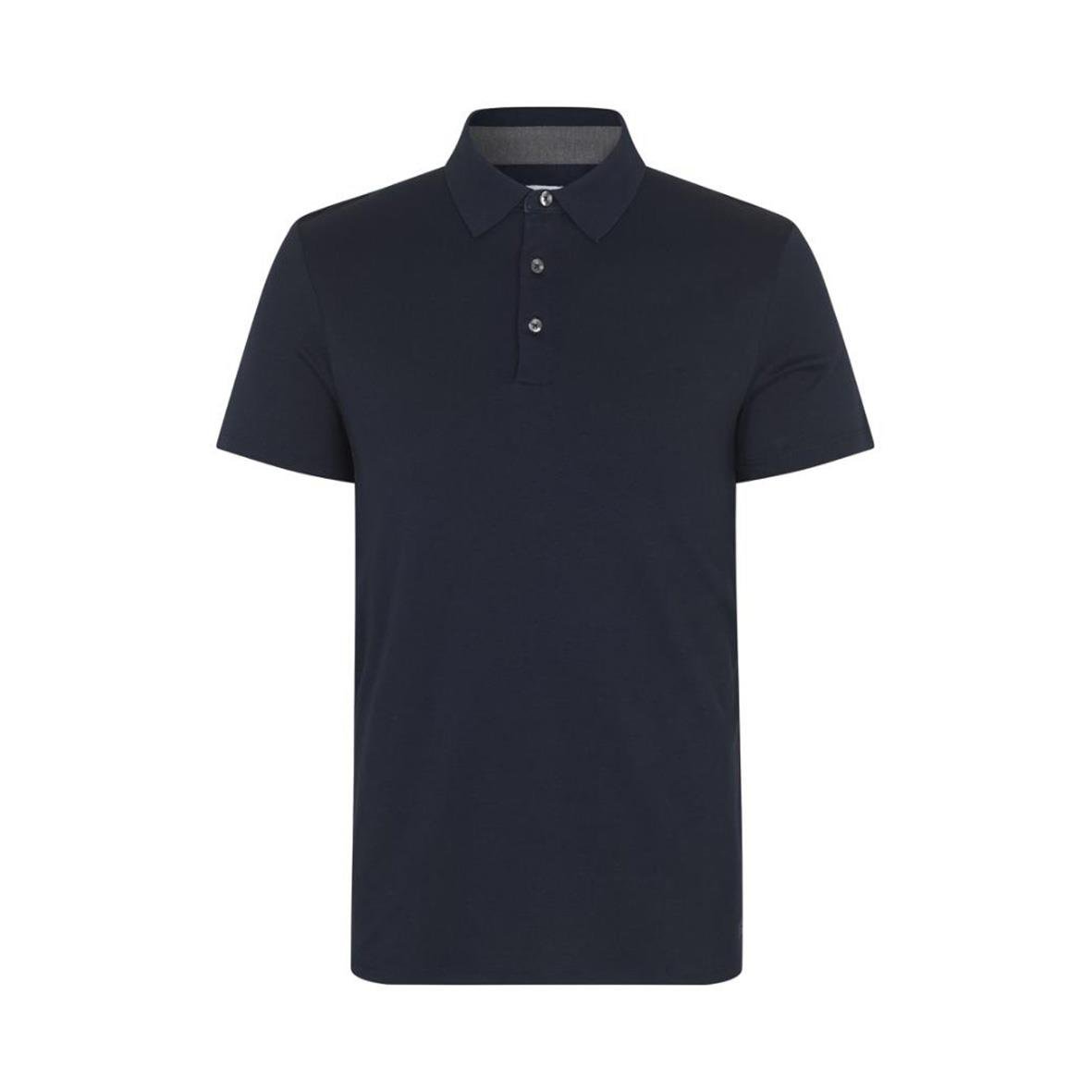 Marinblå pikétröja med krage och knappar från Seven Seas S600 L