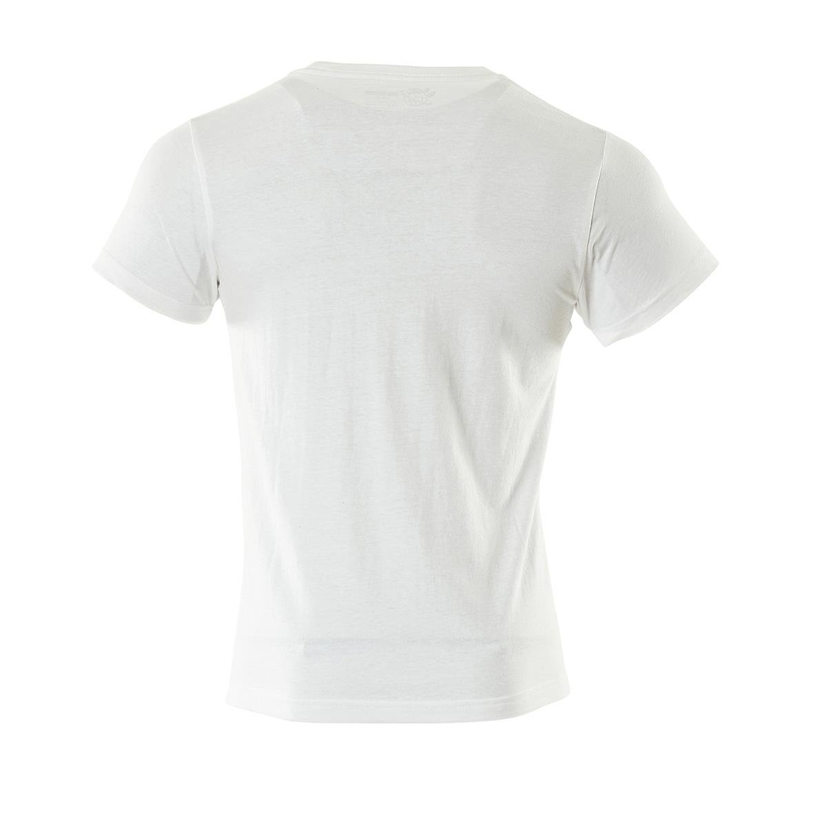 Vit t-shirt i premiumkvalitet med rund hals och korta ärmar, storlek XL