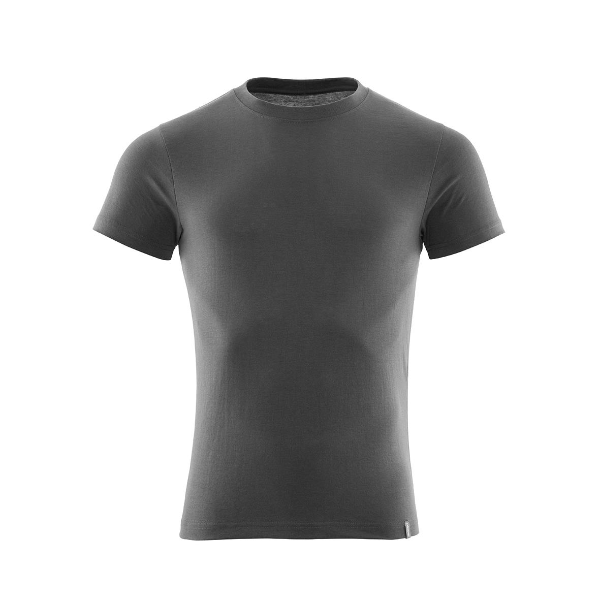 Mörk antracitfärgad T-shirt för män i storlek L utan mönster