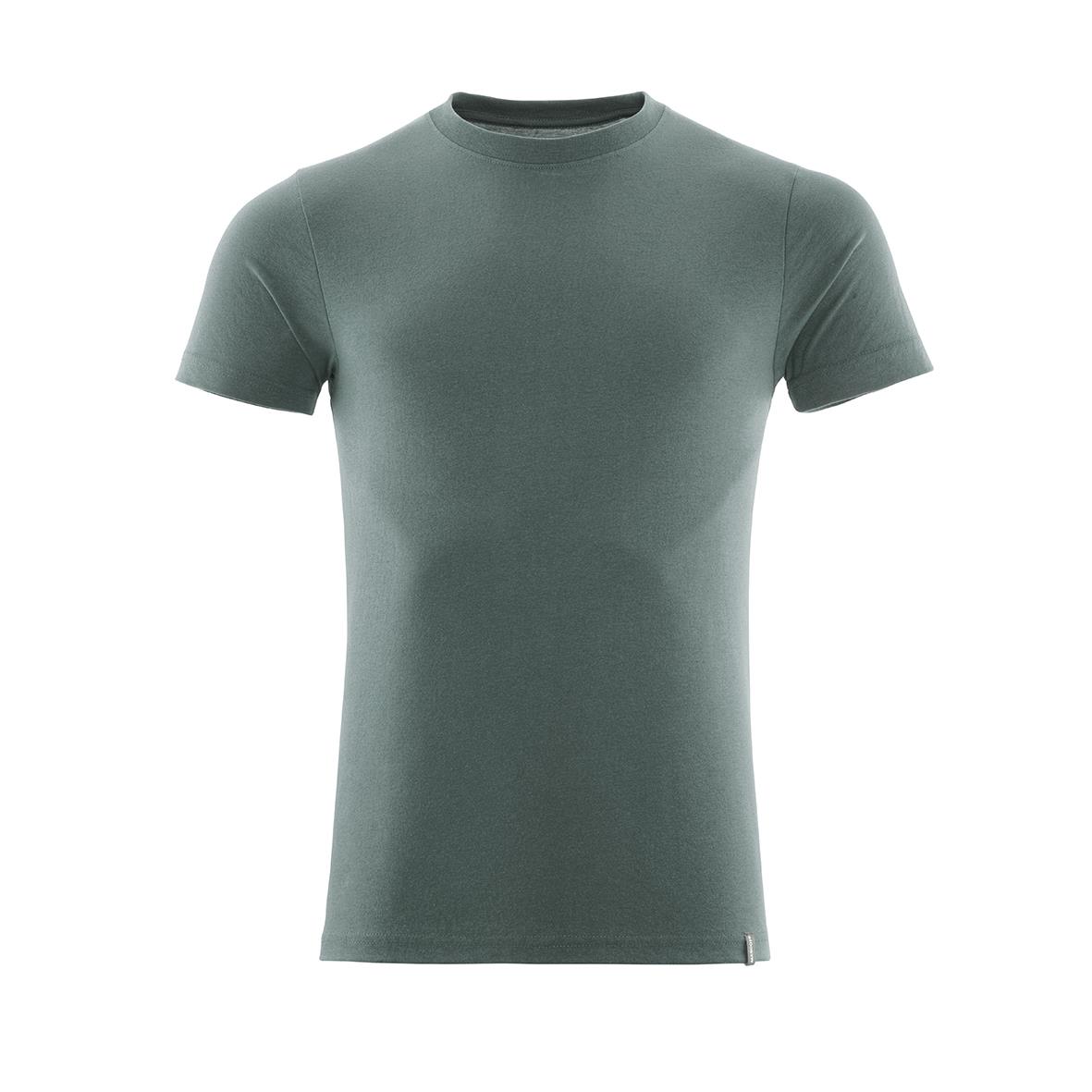 Ljus skogsgrön T-shirt för män med rund hals och kort ärm