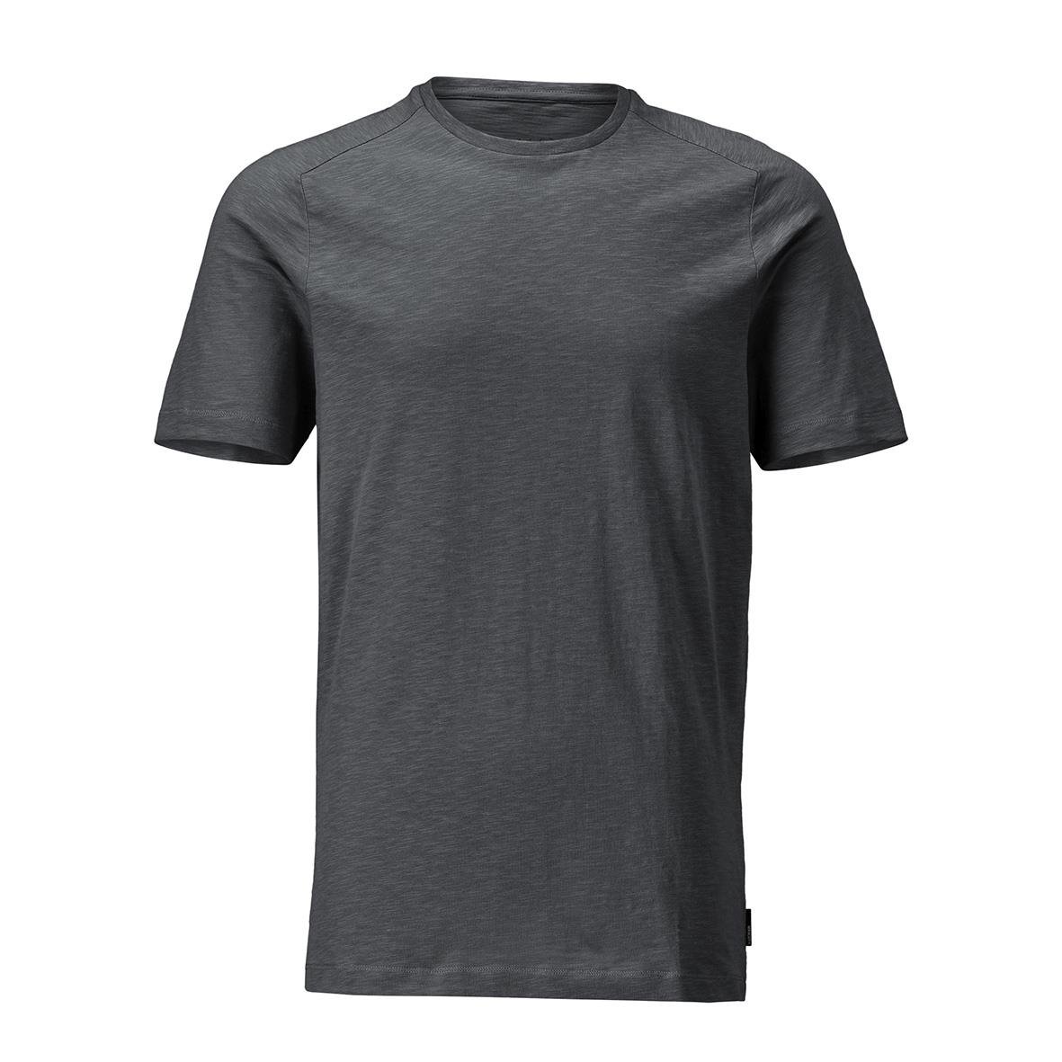 Grå T-shirt utan tryck, enkel och casual