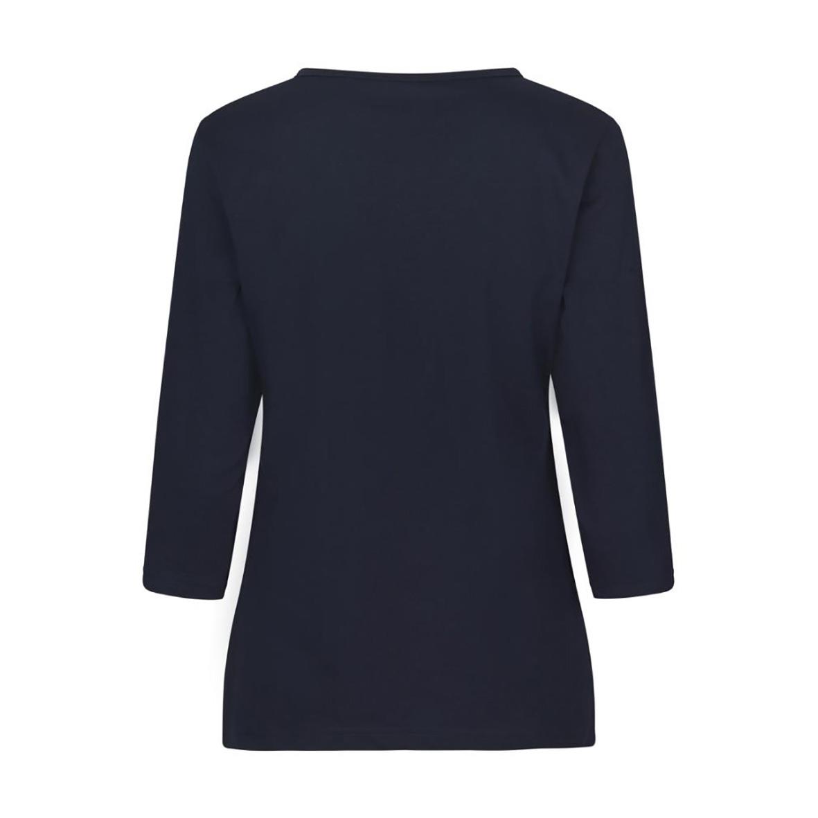 Mörkblå dam T-shirt med 3/4 ärmar i storlek XL