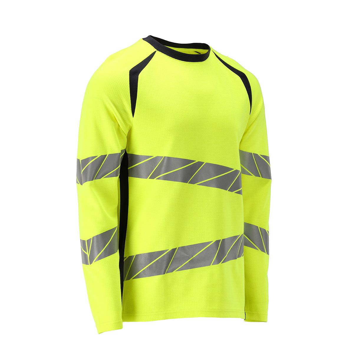 Gul varseljacka med reflexremsor och svart detaljer i storlek XL