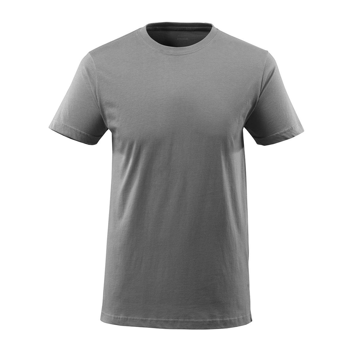Grå T-shirt i storlek 3XL med rund hals och korta ärmar