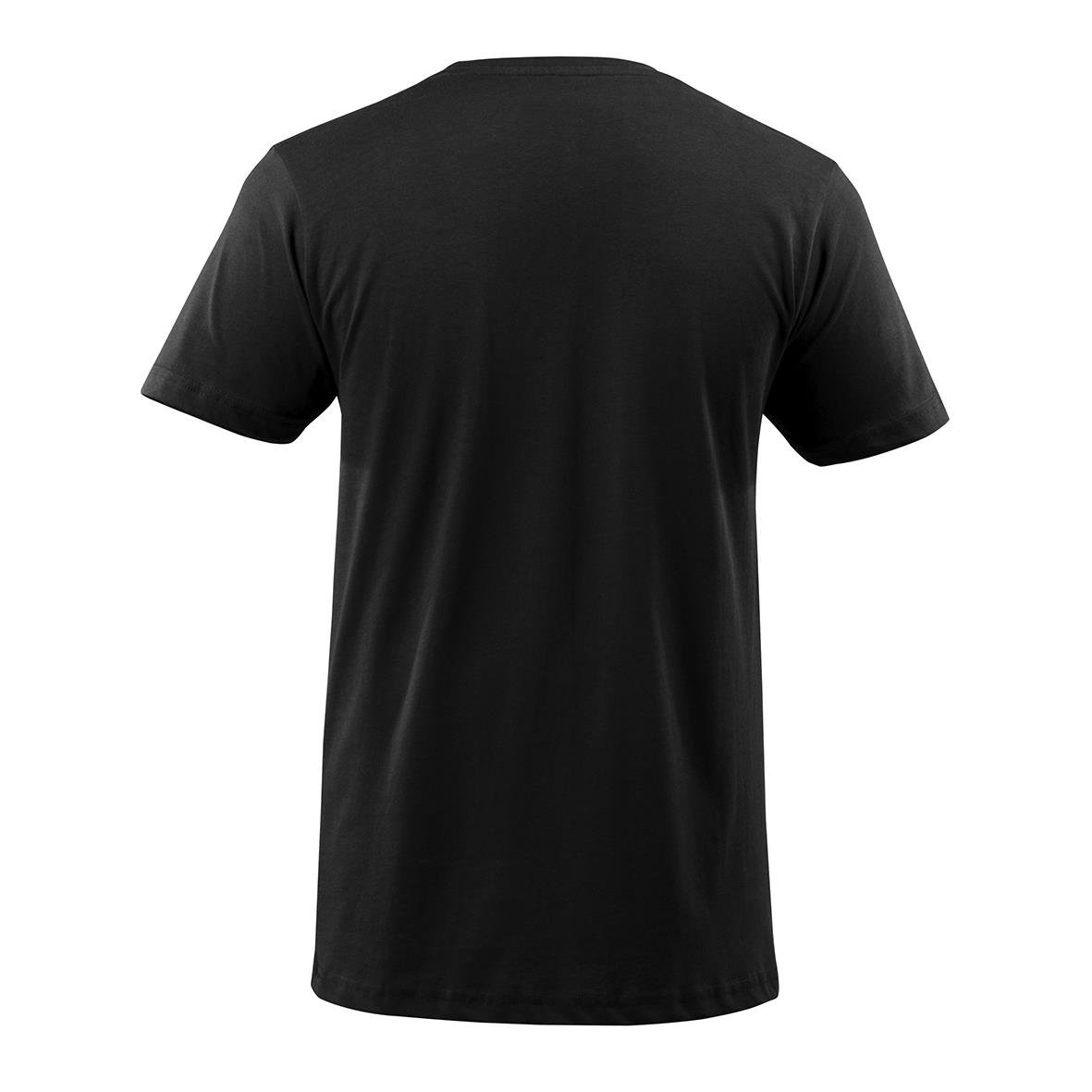 " T-shirt med rund hals och korta ärmar, sett bakifrån"