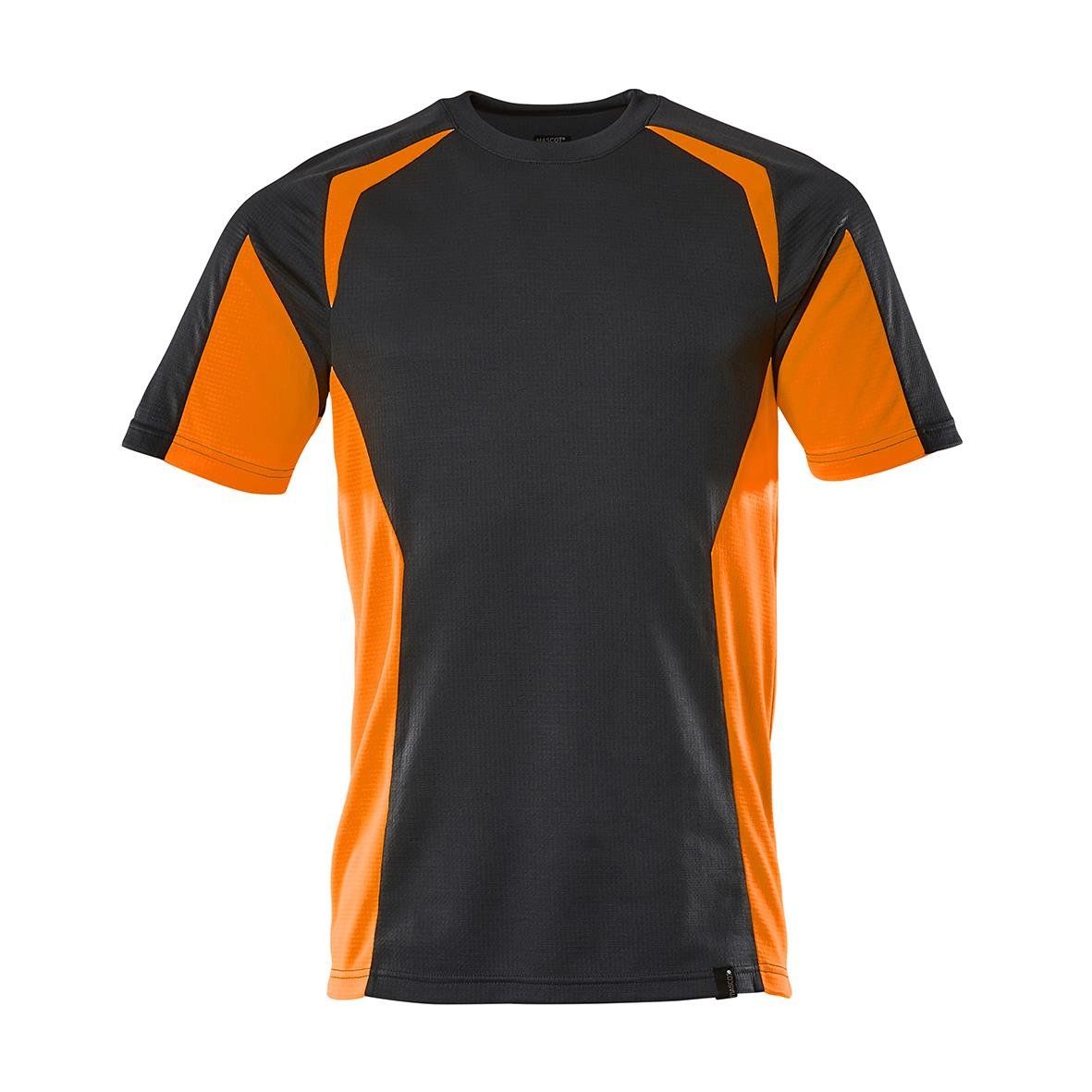 Mörk marin och varselorange sport T-shirt för herrstorlek 2XL