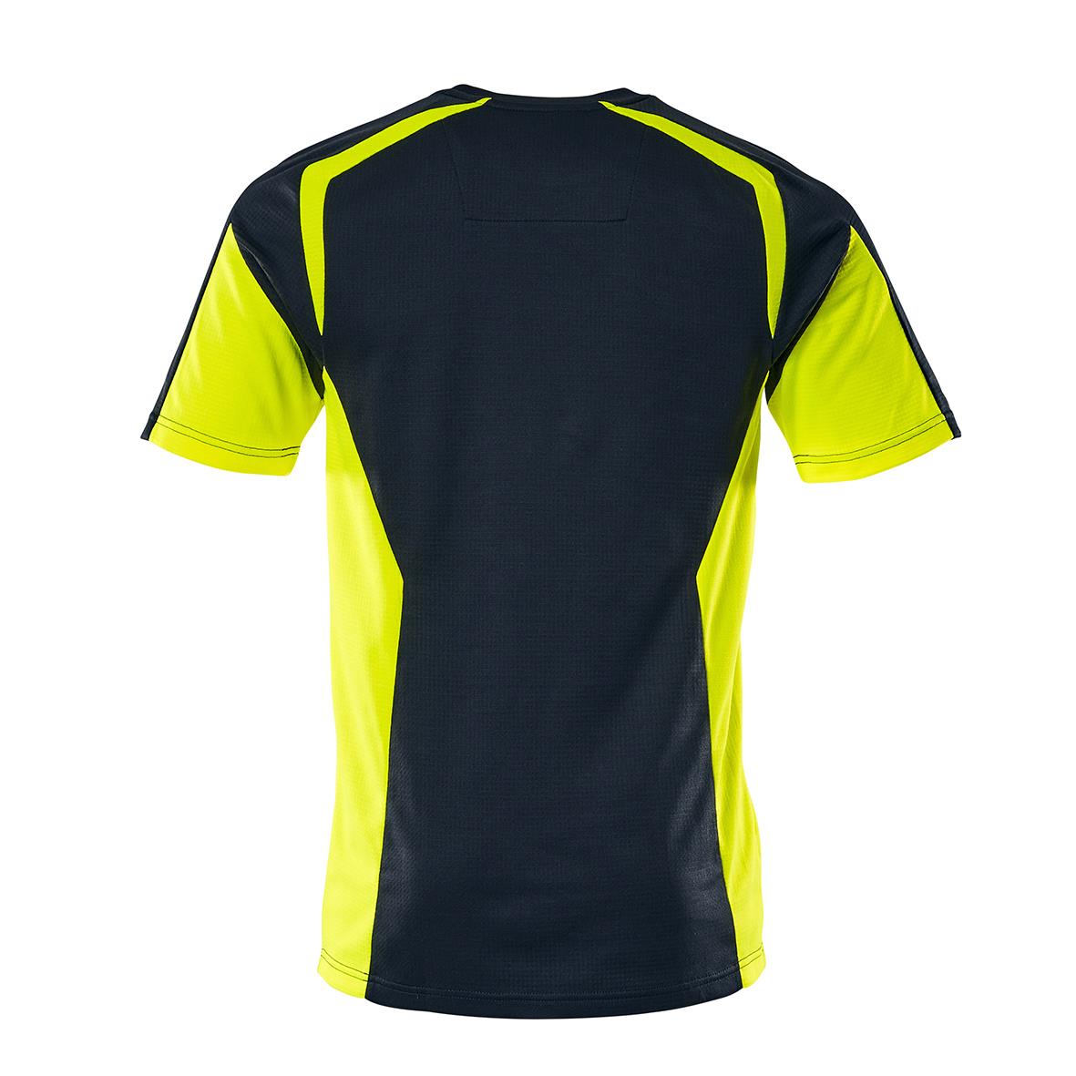 Mörk marin T-shirt med varselgult detaljer i storlek 2XL