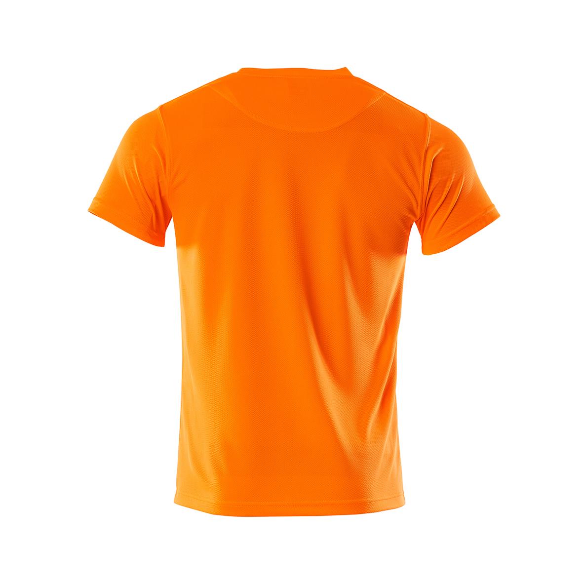 Orange T-shirt i storlek 2XL med kort ärm och rund hals