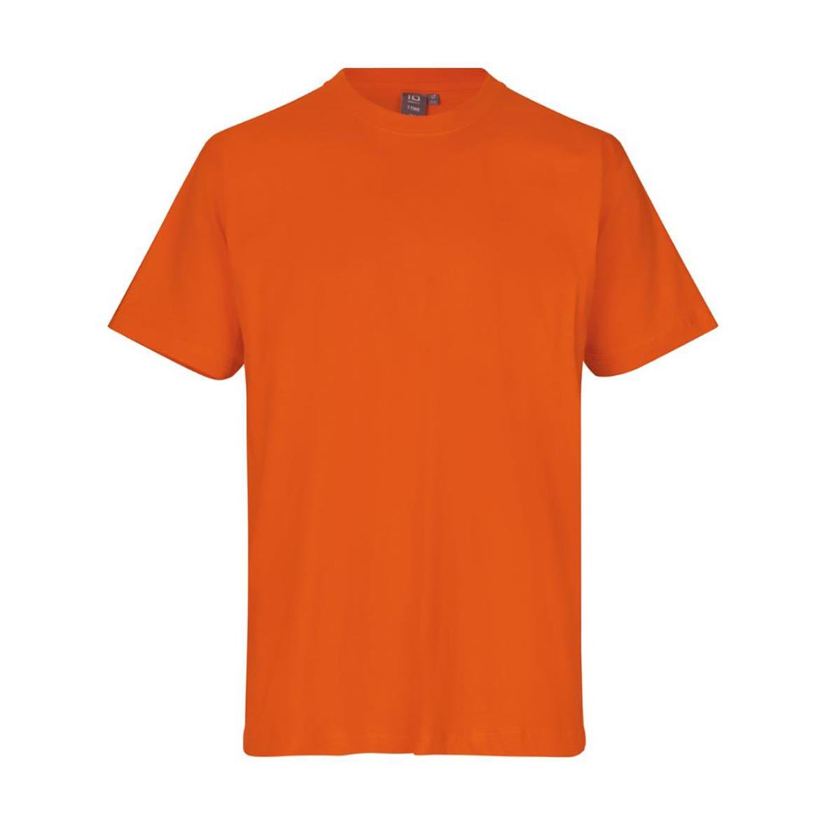 Orange T-shirt med kort ärm och rund hals, storlek M