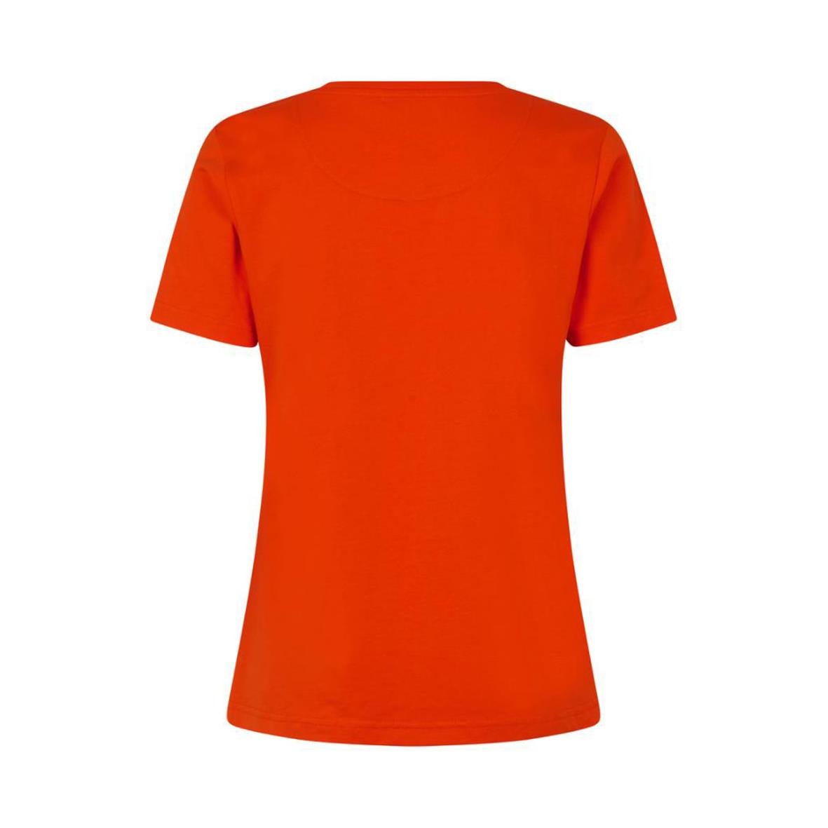 Orange dam T-shirt med kort ärm och rund hals