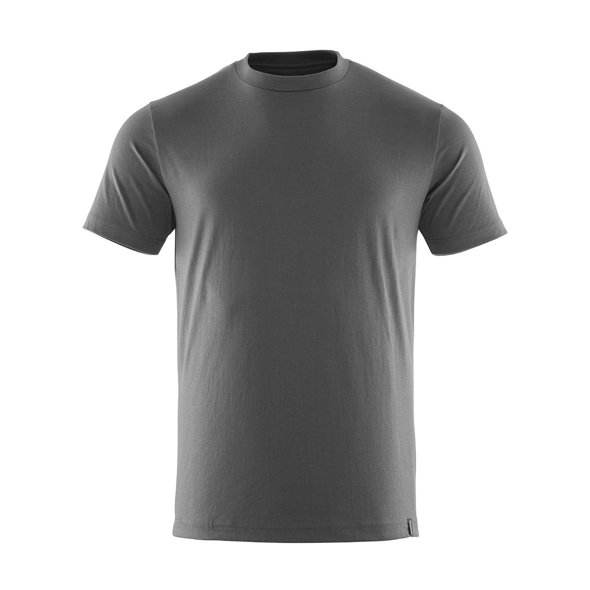 Grå T-shirt för män med rund hals och korta ärmar, Premium Performance Antracit S