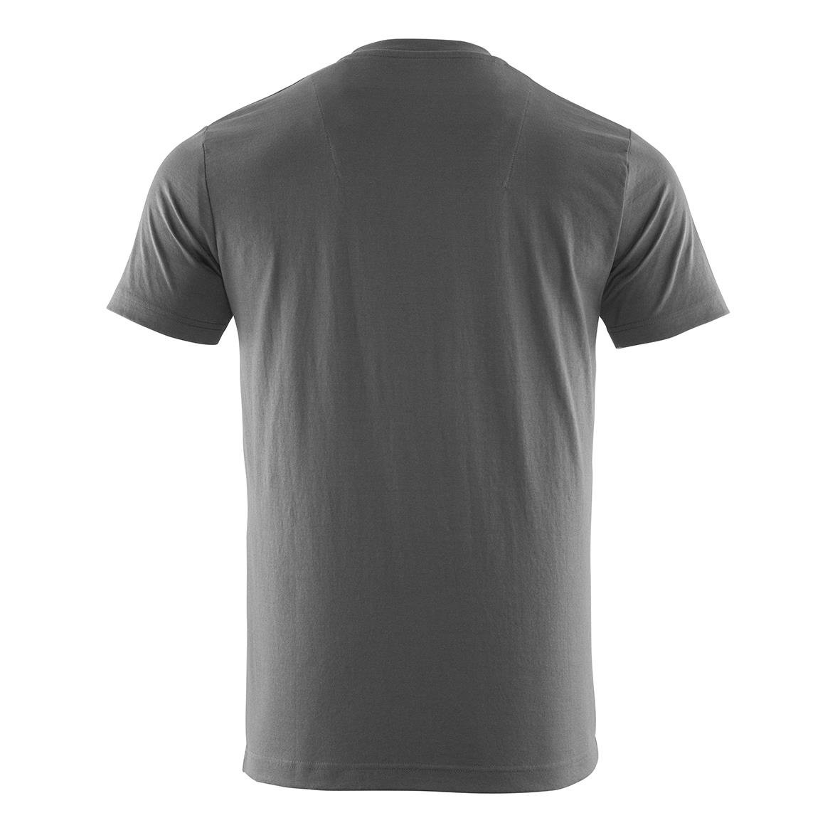 Grå T-shirt av premium performance-material, sett bakifrån, storlek M