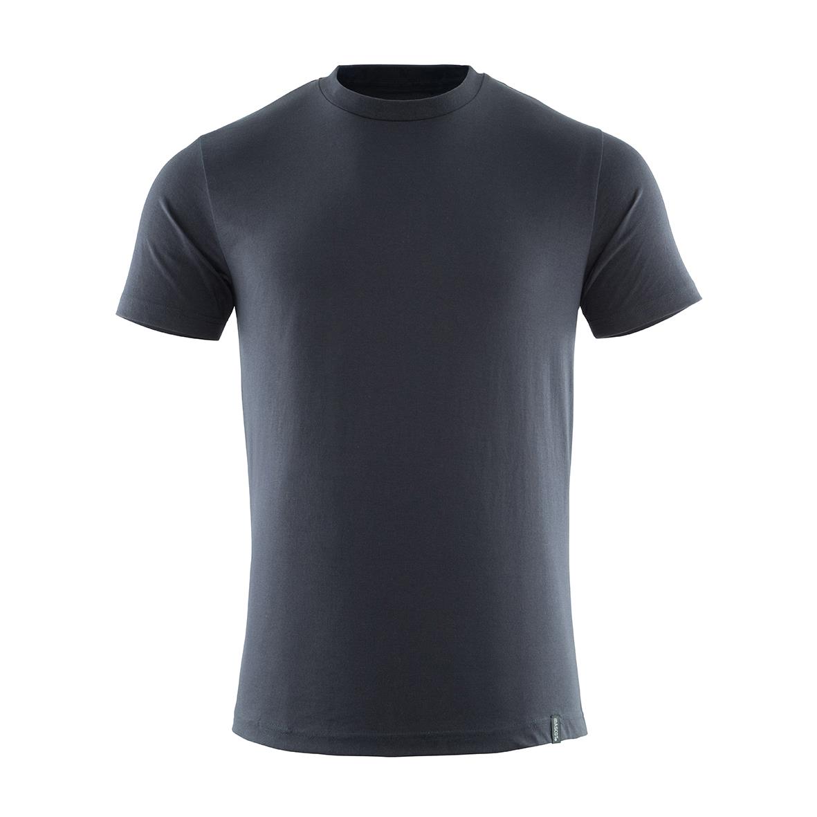 Mörkgrå T-shirt med rund hals och korta ärmar