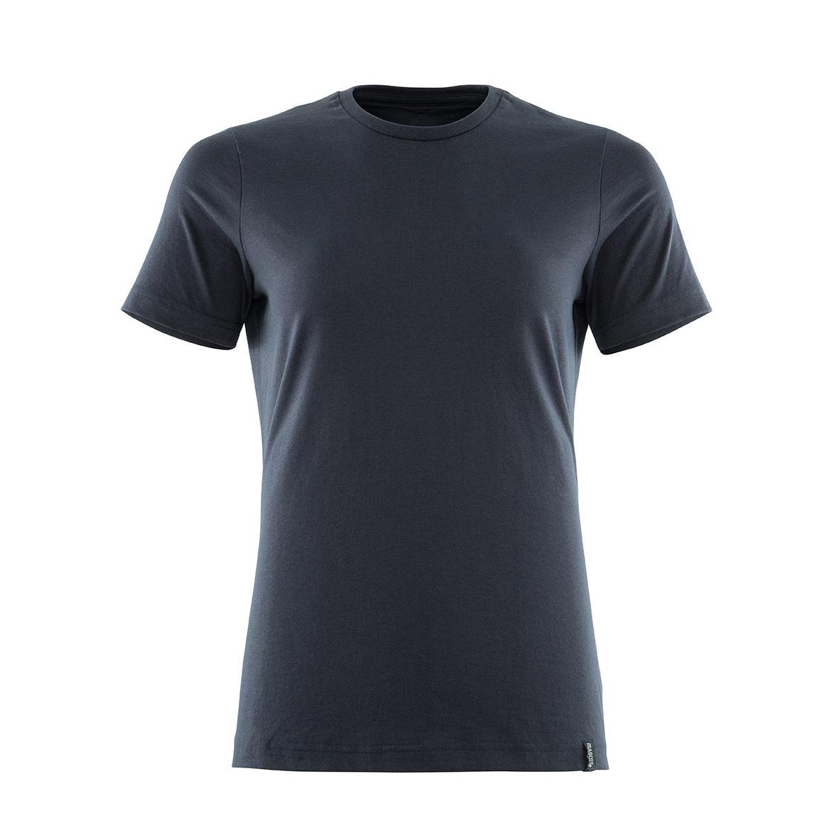 Mörkblå dam T-shirt i bomull med rund hals och korta ärmar, storlek 2XL