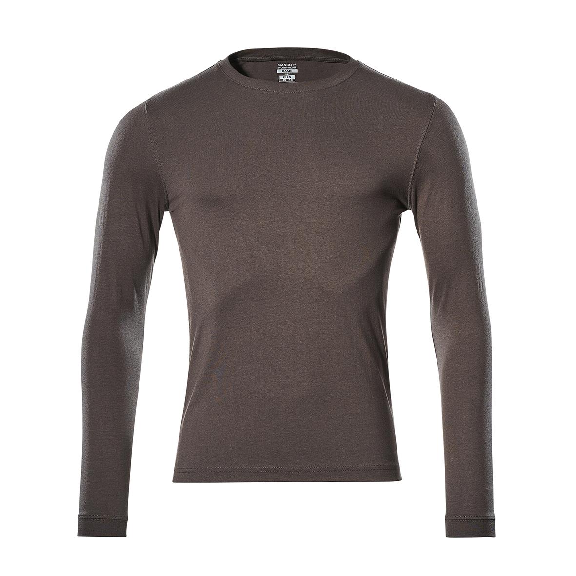 Antracitfärgad långärmad T-shirt i modell 18581-965 för dam