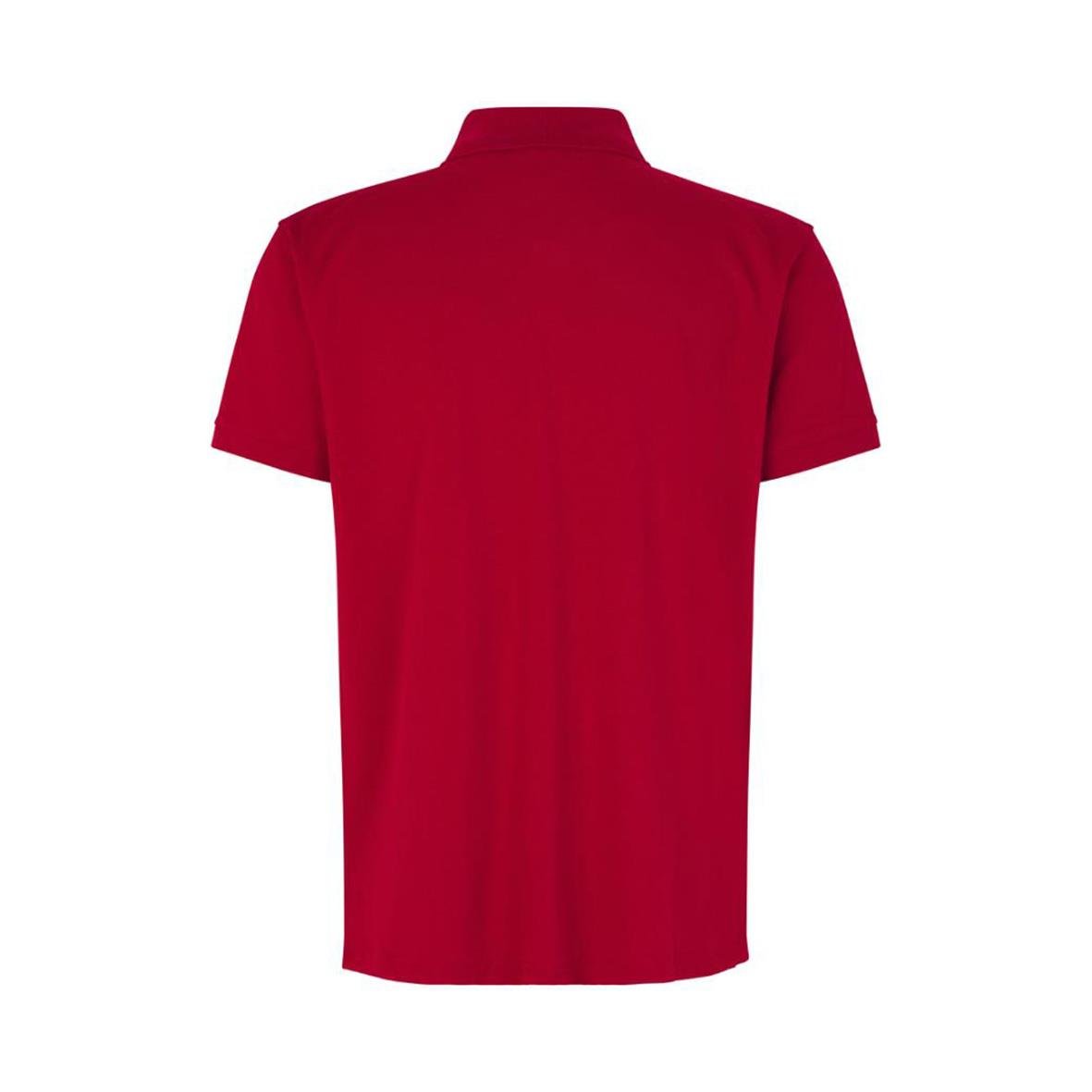 Röd pikétröja i storlek 2XL med kort ärm och ståkrage