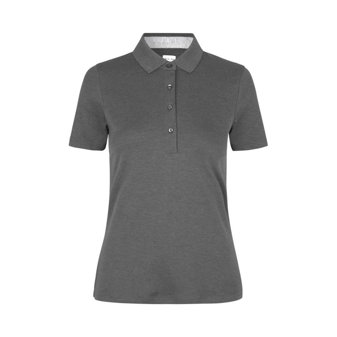 Mörk grå melange pikétröja för dam från Seven Seas S610