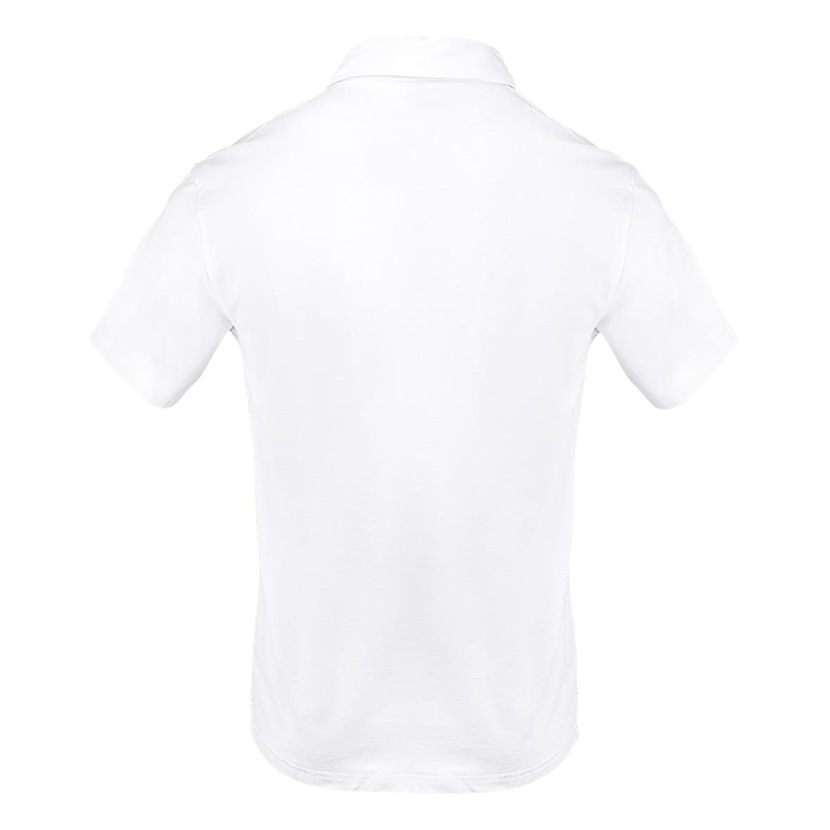 Vit pikétröja Texstar PS26 Dry-Tech i storlek 3XL sedd bakifrån