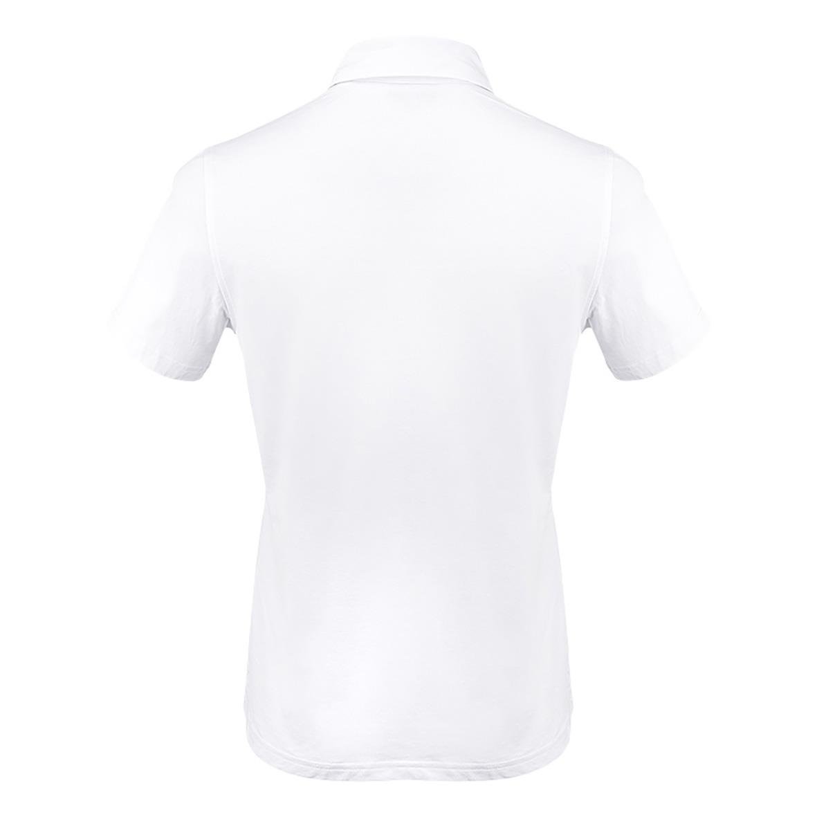 Vit pikétröja Texstar PW26 Dry-Tech XS sett bakifrån