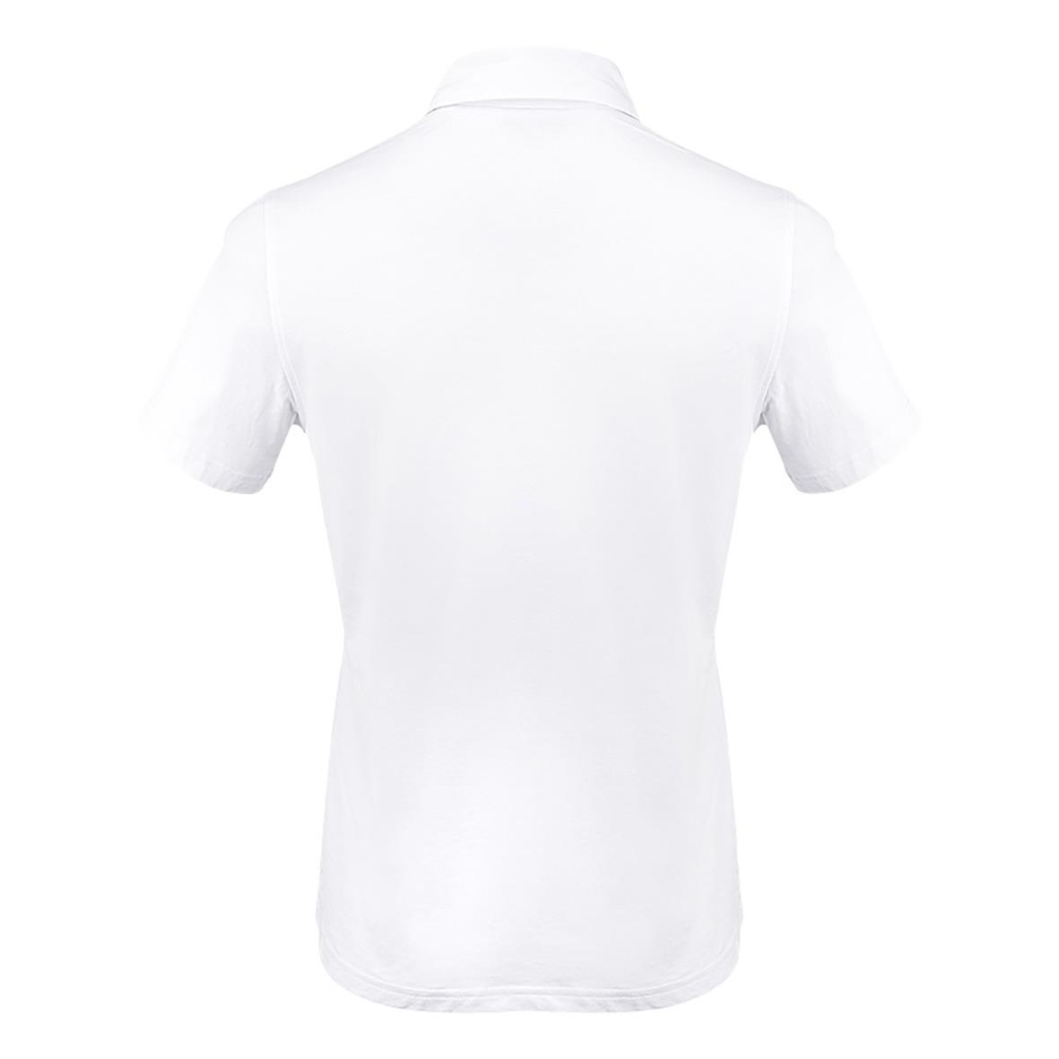 Vit pikétröja Texstar PW26 Dry-Tech i storlek XL sedd bakifrån