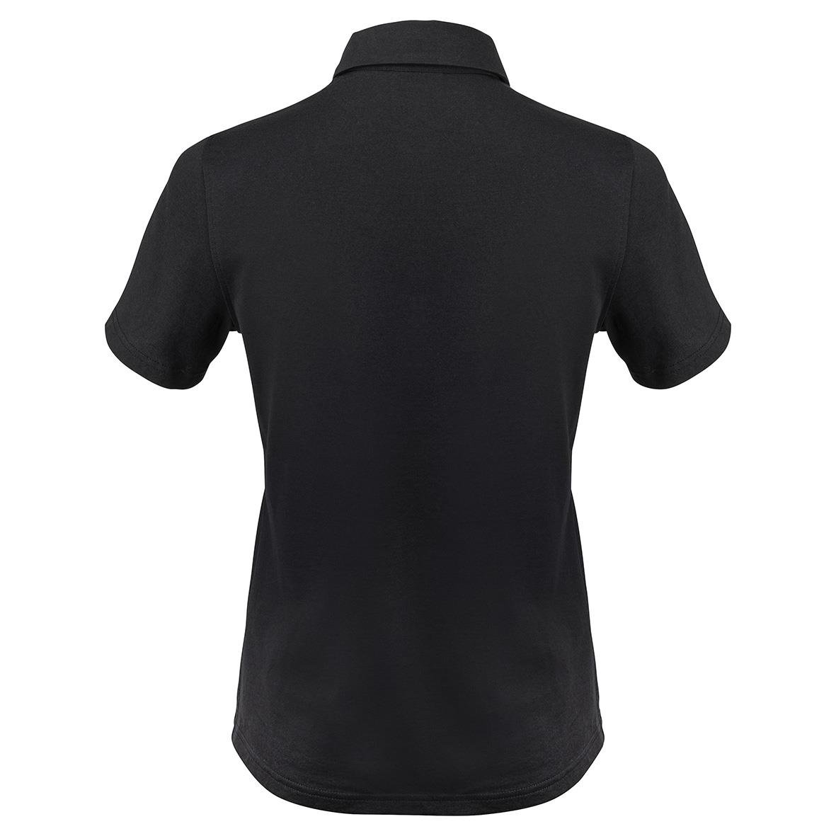 Svart pikétröja Texstar PW26 Dry-Tech med korta ärmar och krage