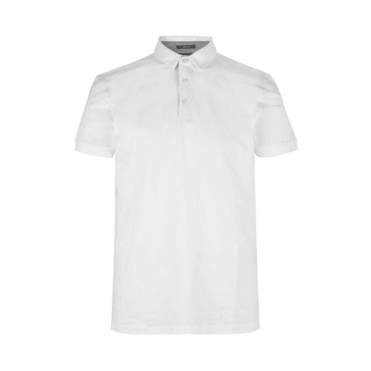 Vit pikétröja i 2XL storlek med knappar och krage