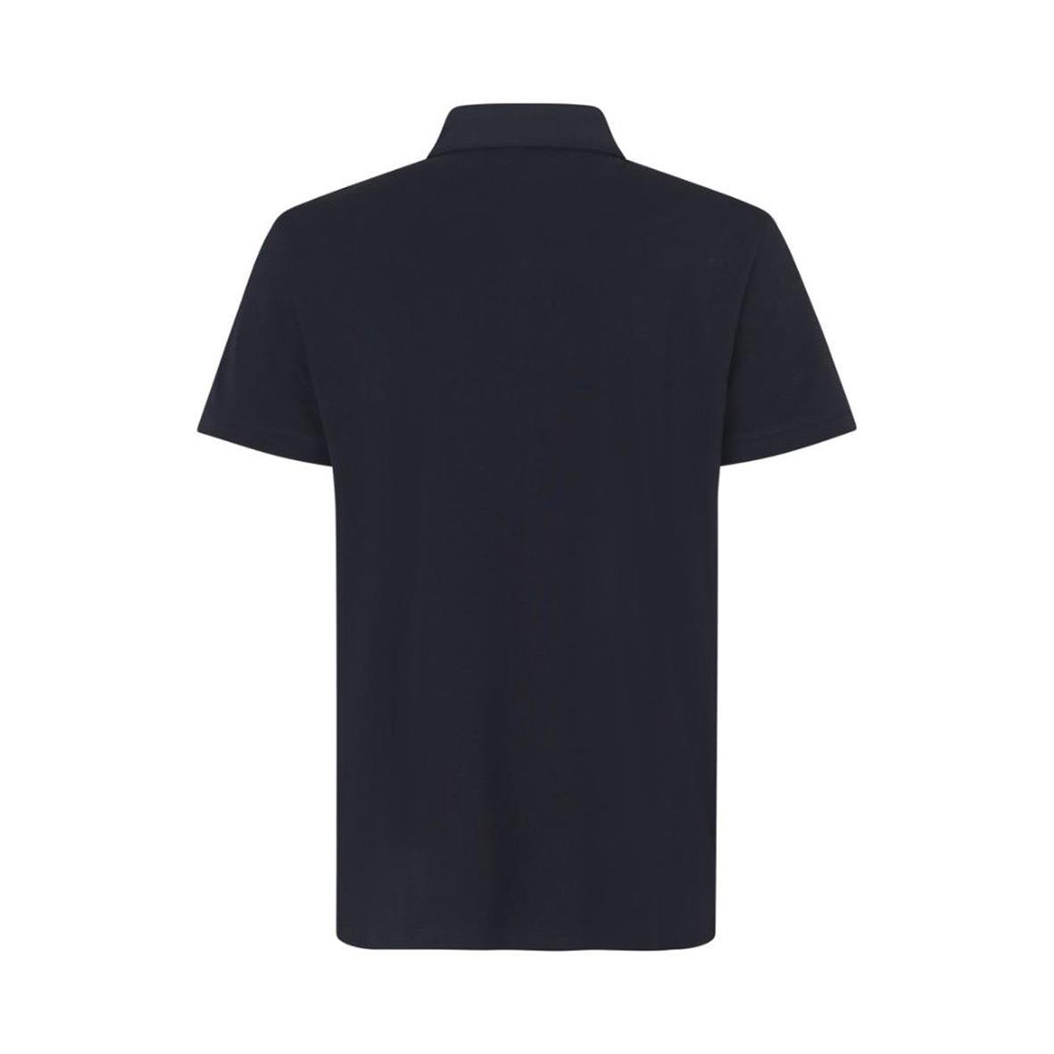 Svart pikétröja med krage och korta ärmar