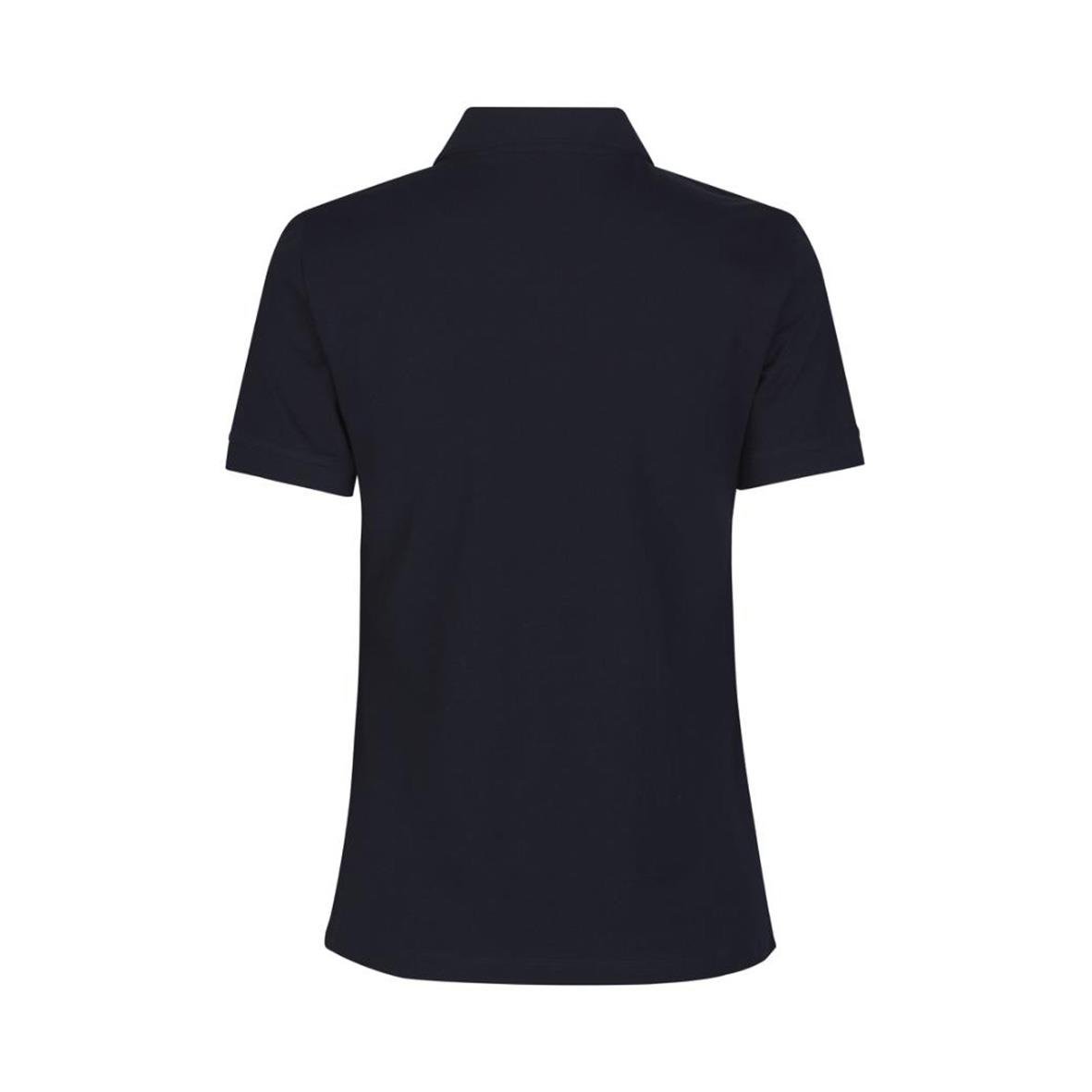 Mörkblå dampikétröja med krage och korta ärmar i storlek 2XL