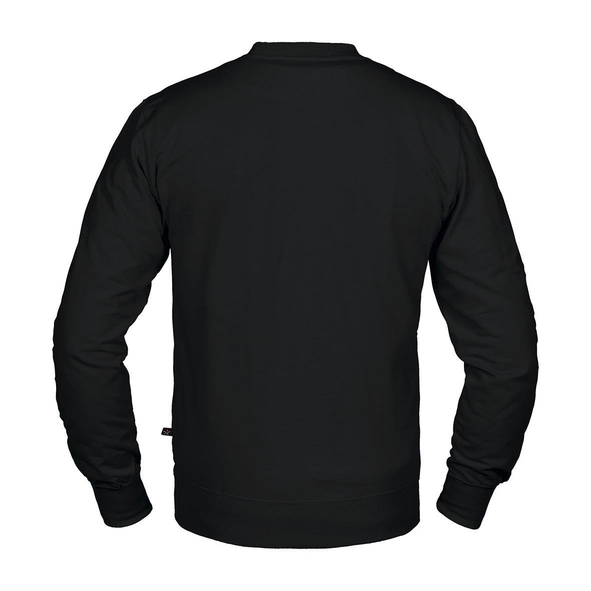 Svart sweatshirt från Texstar SW13 i storlek XS sett bakifrån