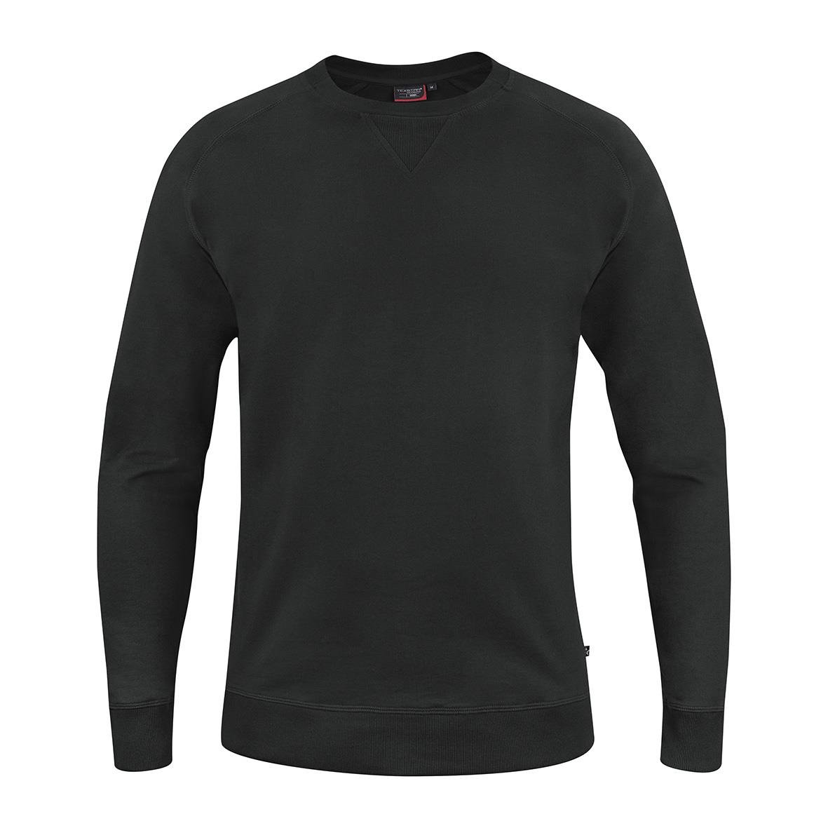 Svart sweatshirt Texstar SW17 i storlek 4XL