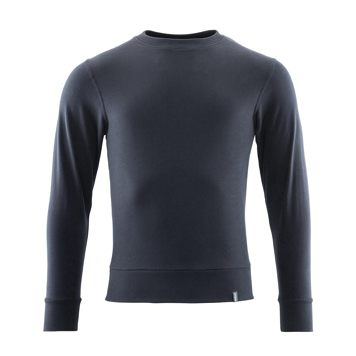 Mörk marin sweatshirt utan mönster och med rund hals, långärmad och liten storlek XS