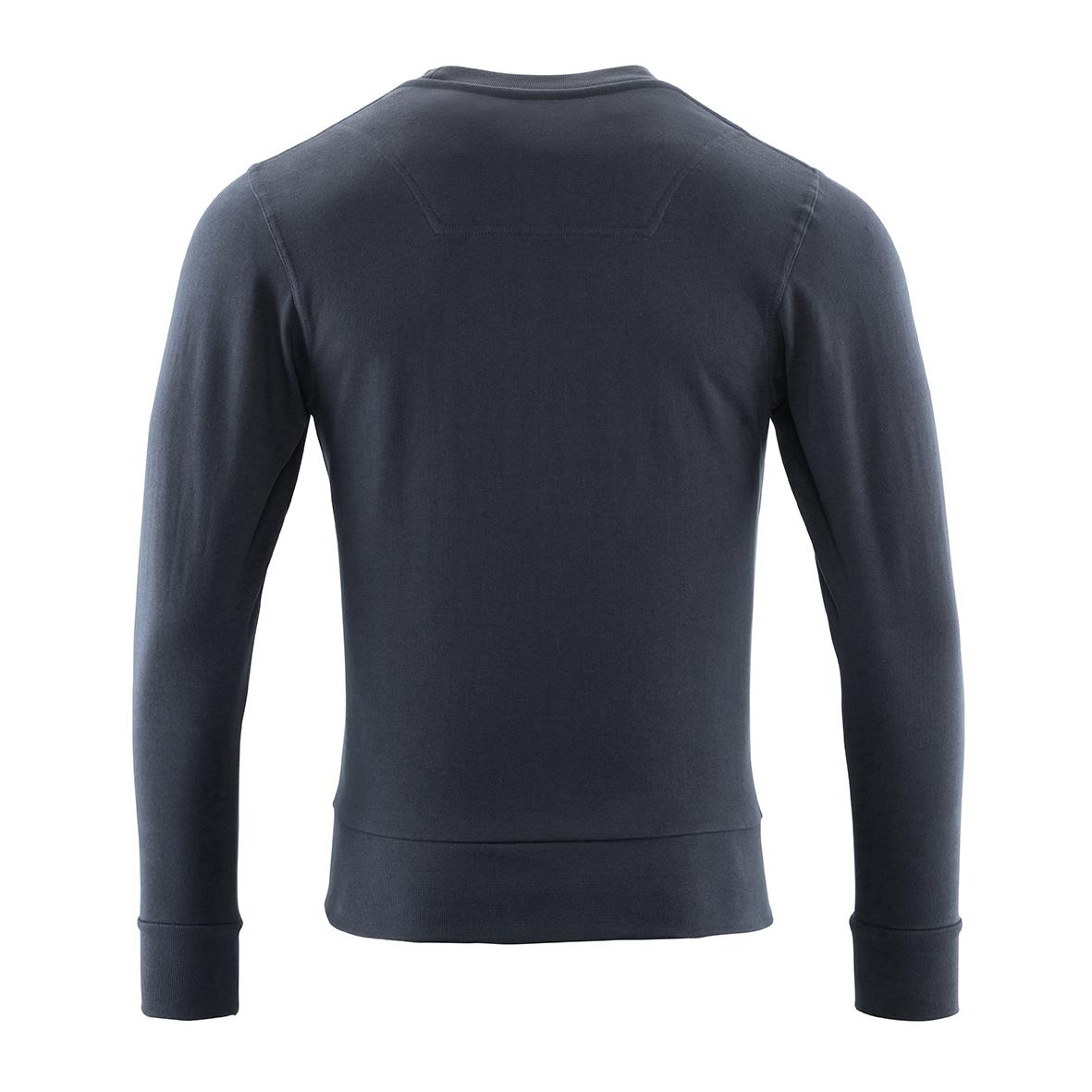 Mörk marin sweatshirt med långärmad design och ribbade muddar, storlek XS