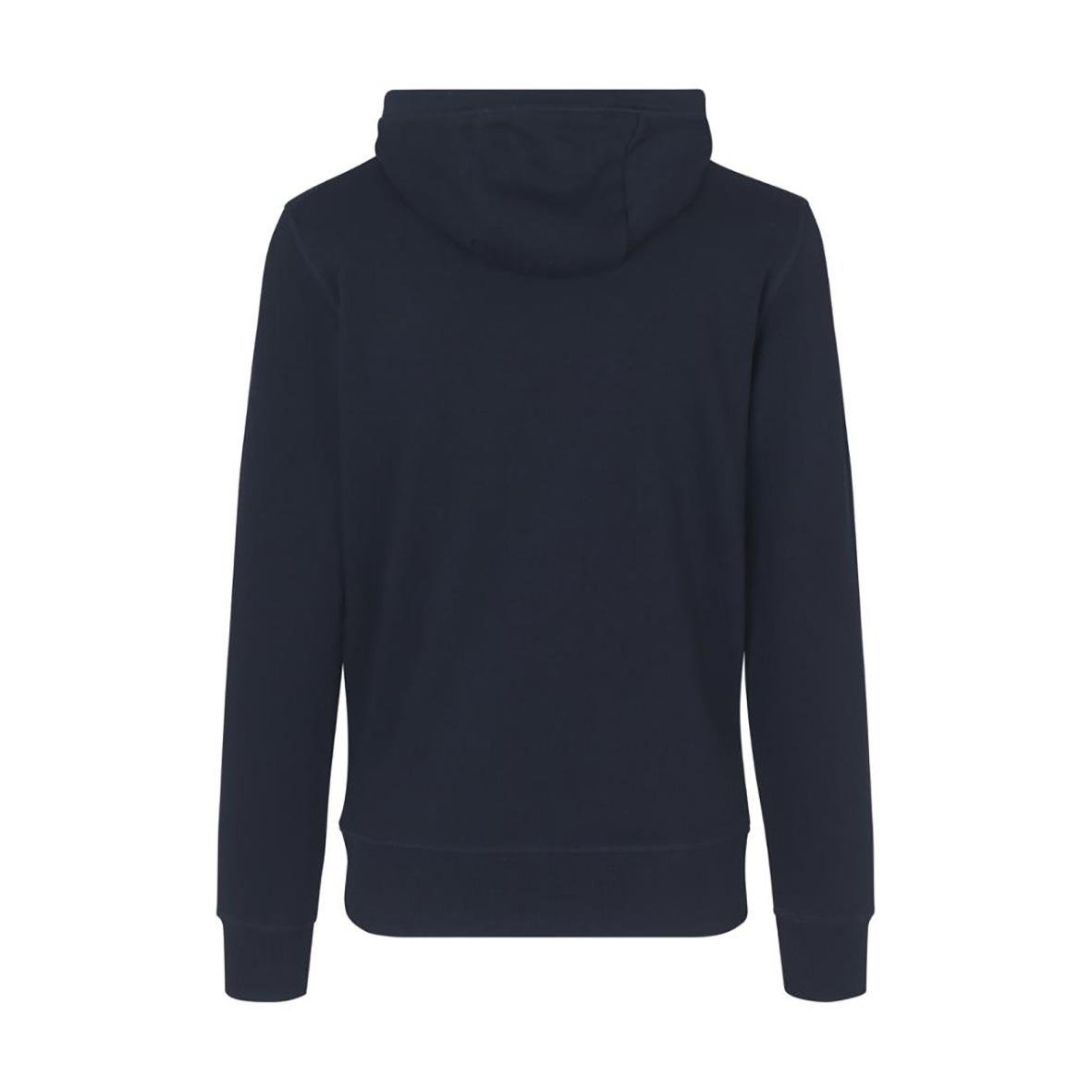 Marinblå hoodie med dragkedja och huva, ID Core 0638, storlek L