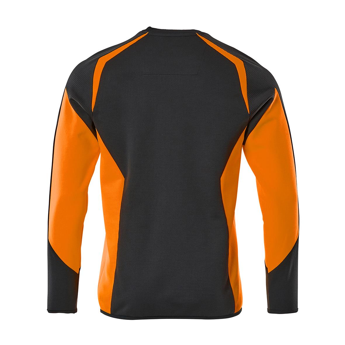 Mörk marin och varselorange sweatshirt för vuxen i storlek XS, framifrån