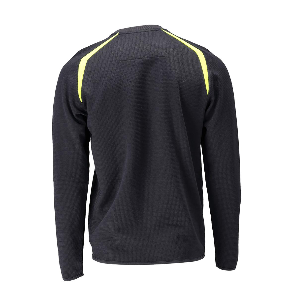 Svart sweatshirt med varselgula detaljer och marinblåa inslag, XS storlek, multisafe design