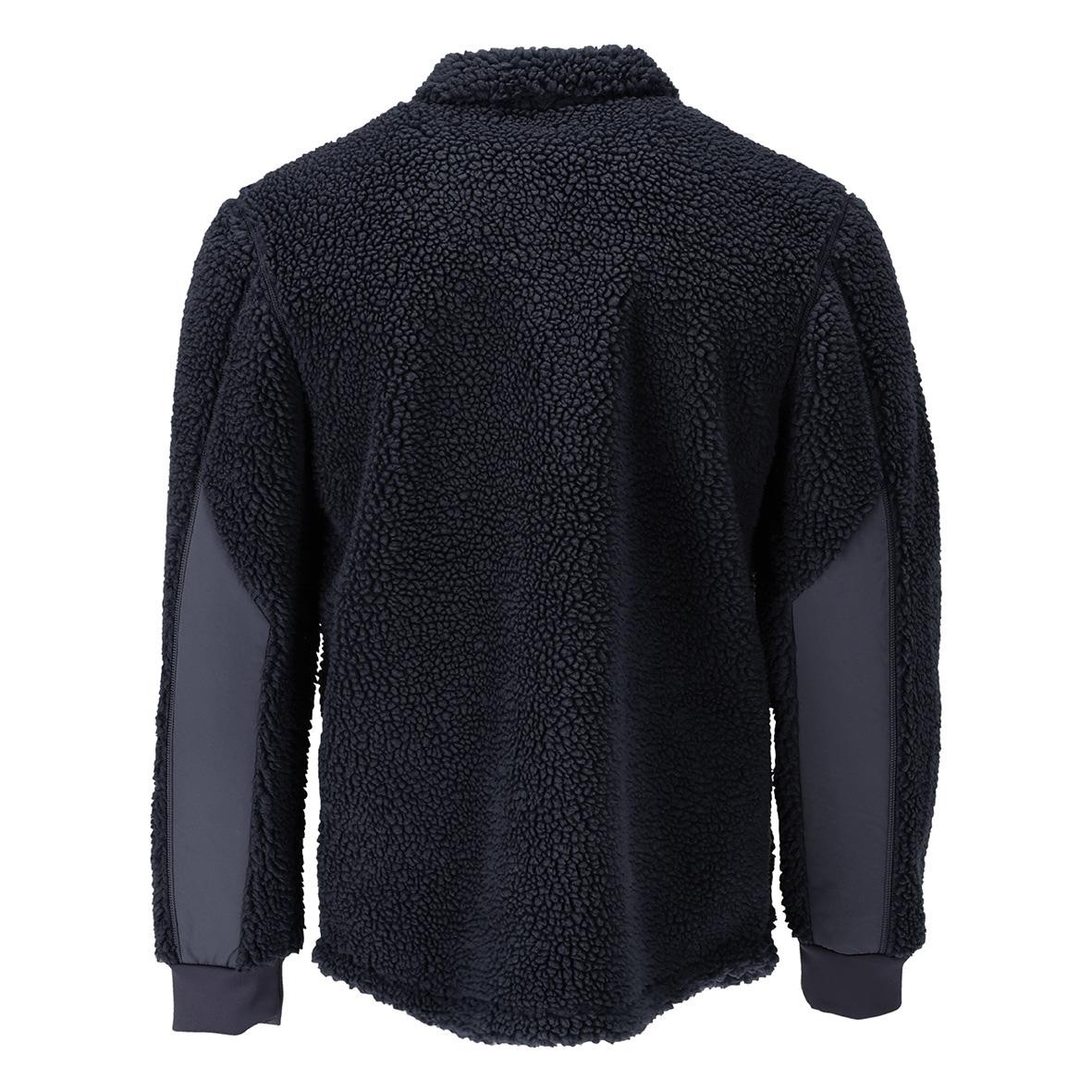 Mörk marin fleecejacka för mascothöjd XS med fleece och meshdetaljer