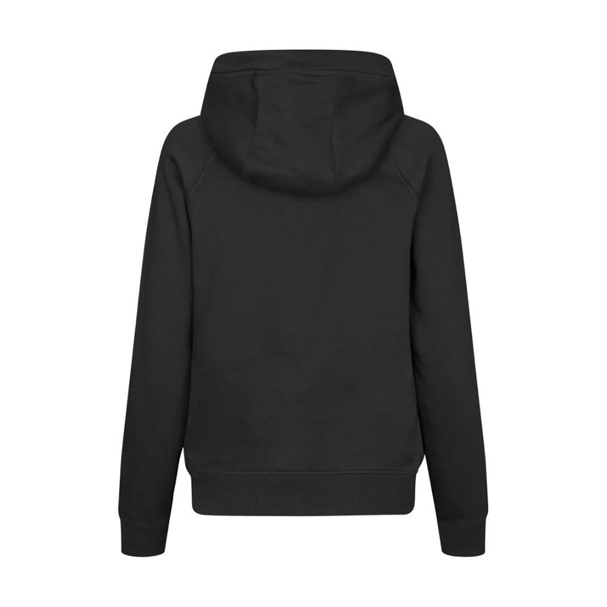 Svart hoodie för damer i XS storlek med huva, enkel design
